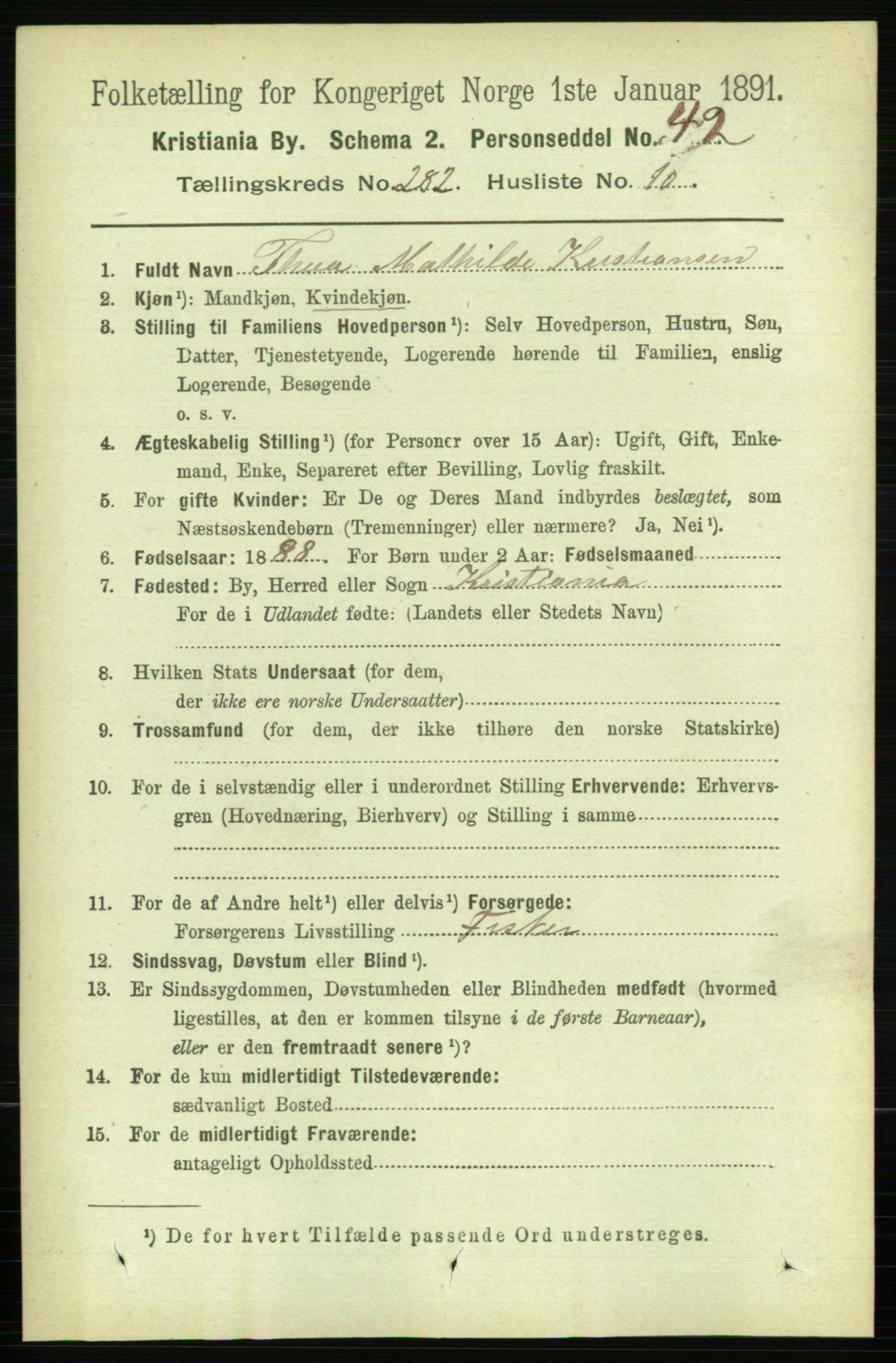 RA, 1891 census for 0301 Kristiania, 1891, p. 171924