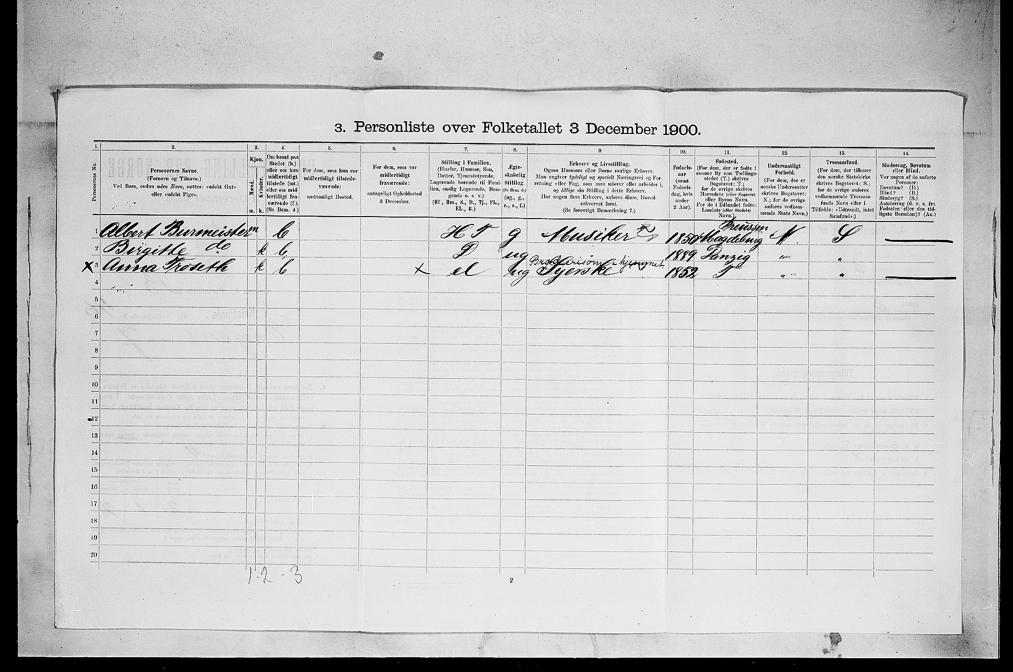 SAO, 1900 census for Kristiania, 1900, p. 20194