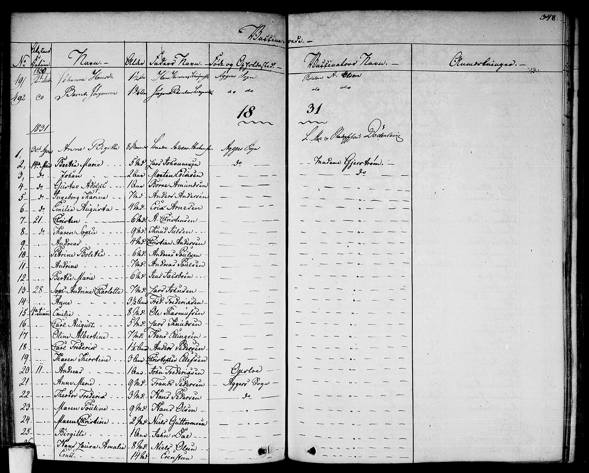 Aker prestekontor kirkebøker, AV/SAO-A-10861/F/L0018: Parish register (official) no. 17, 1829-1852, p. 348