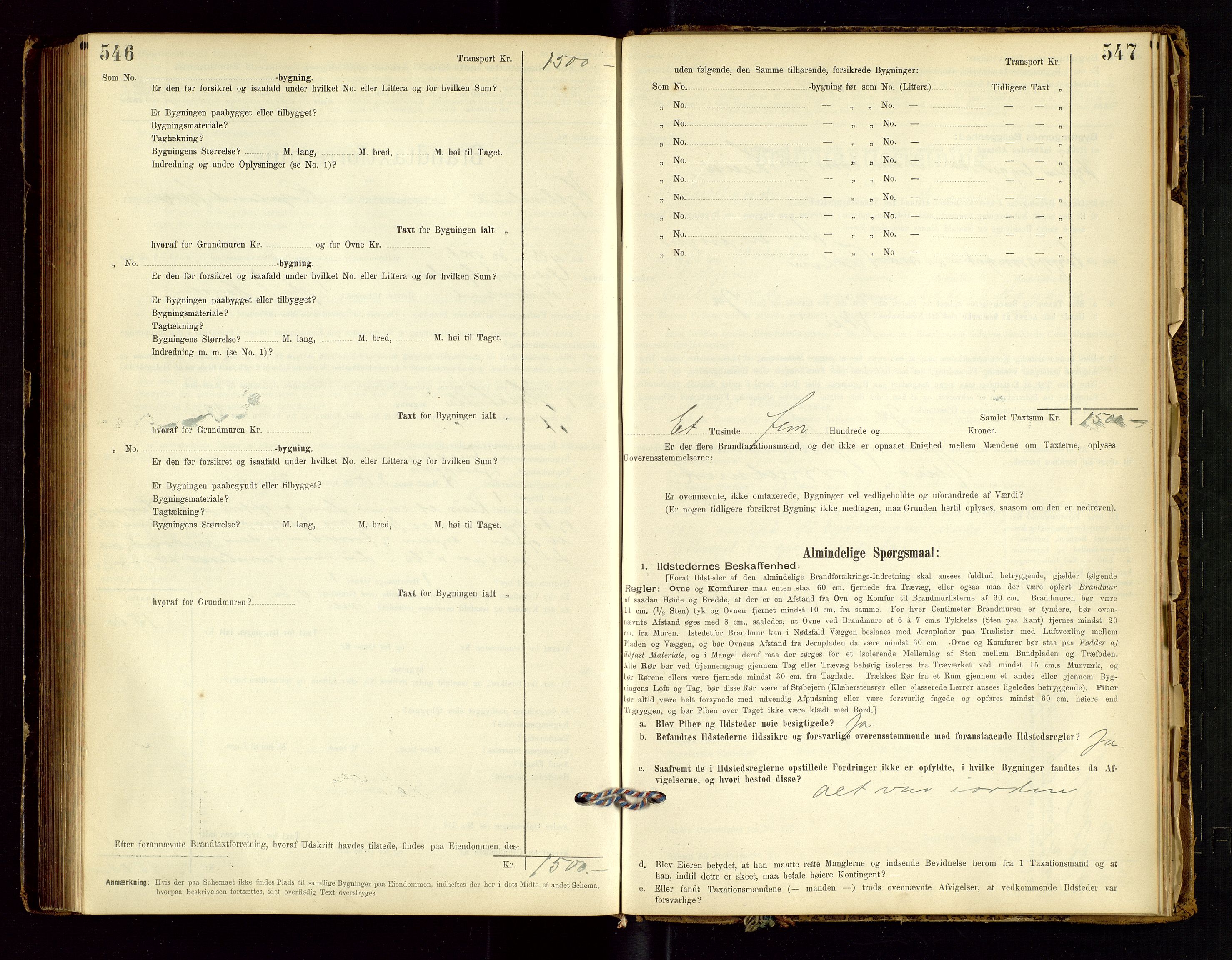 Hjelmeland lensmannskontor, AV/SAST-A-100439/Gob/L0001: "Brandtaxationsprotokol", 1895-1932, p. 546-547