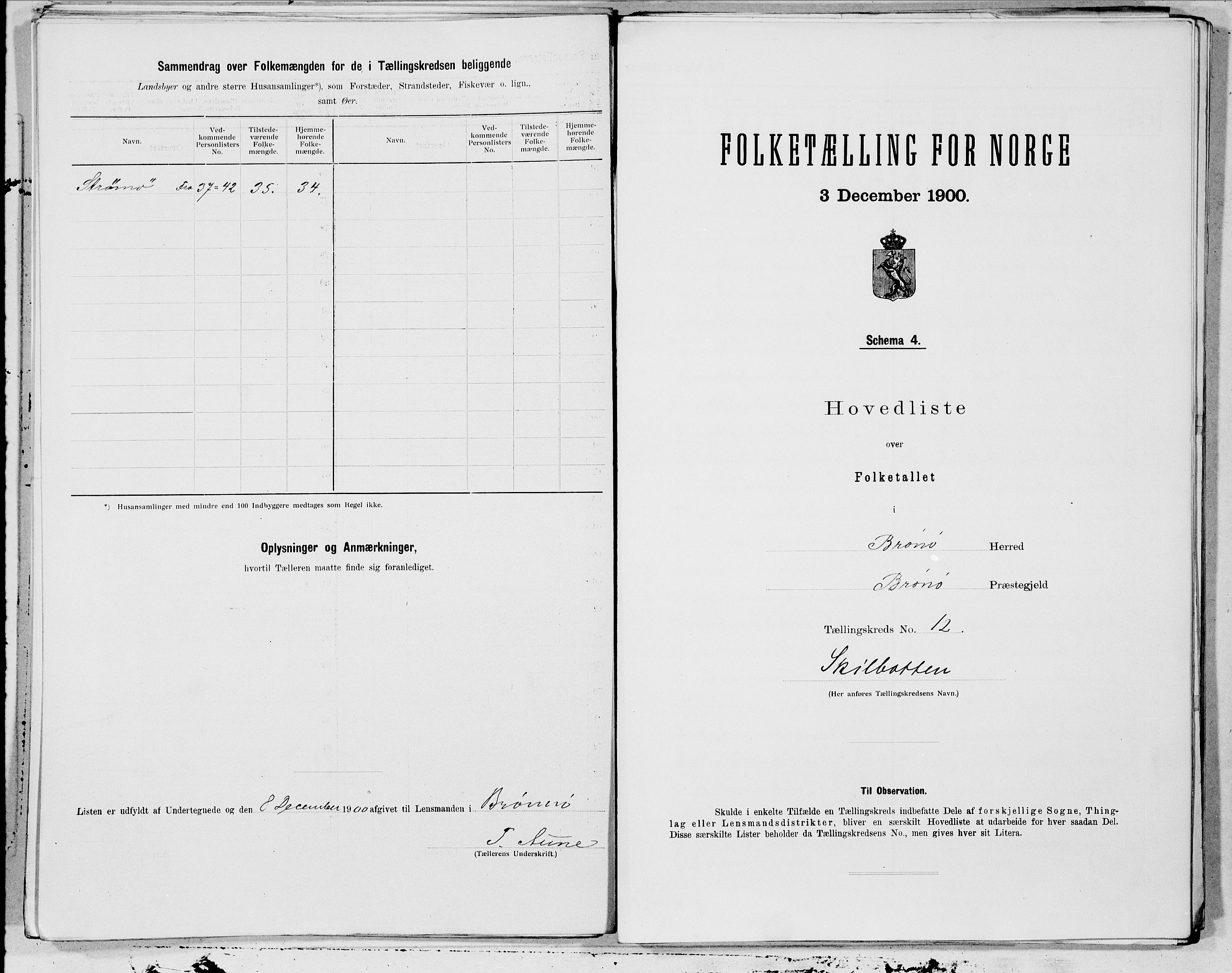 SAT, 1900 census for Brønnøy, 1900, p. 28