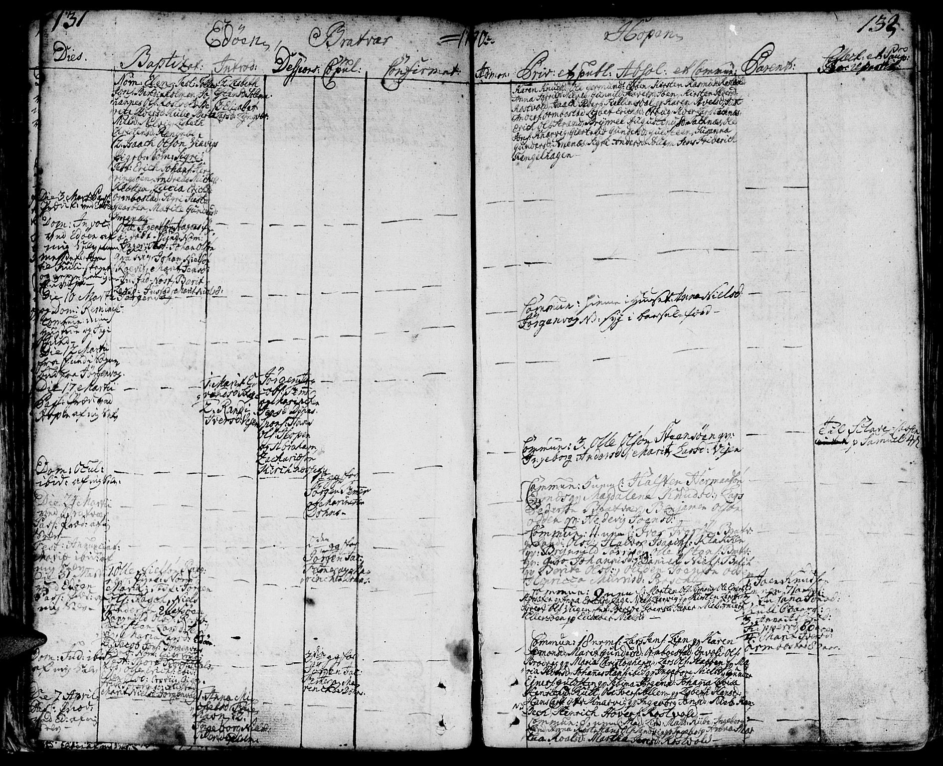 Ministerialprotokoller, klokkerbøker og fødselsregistre - Møre og Romsdal, SAT/A-1454/581/L0932: Parish register (official) no. 581A02, 1767-1823, p. 131-132