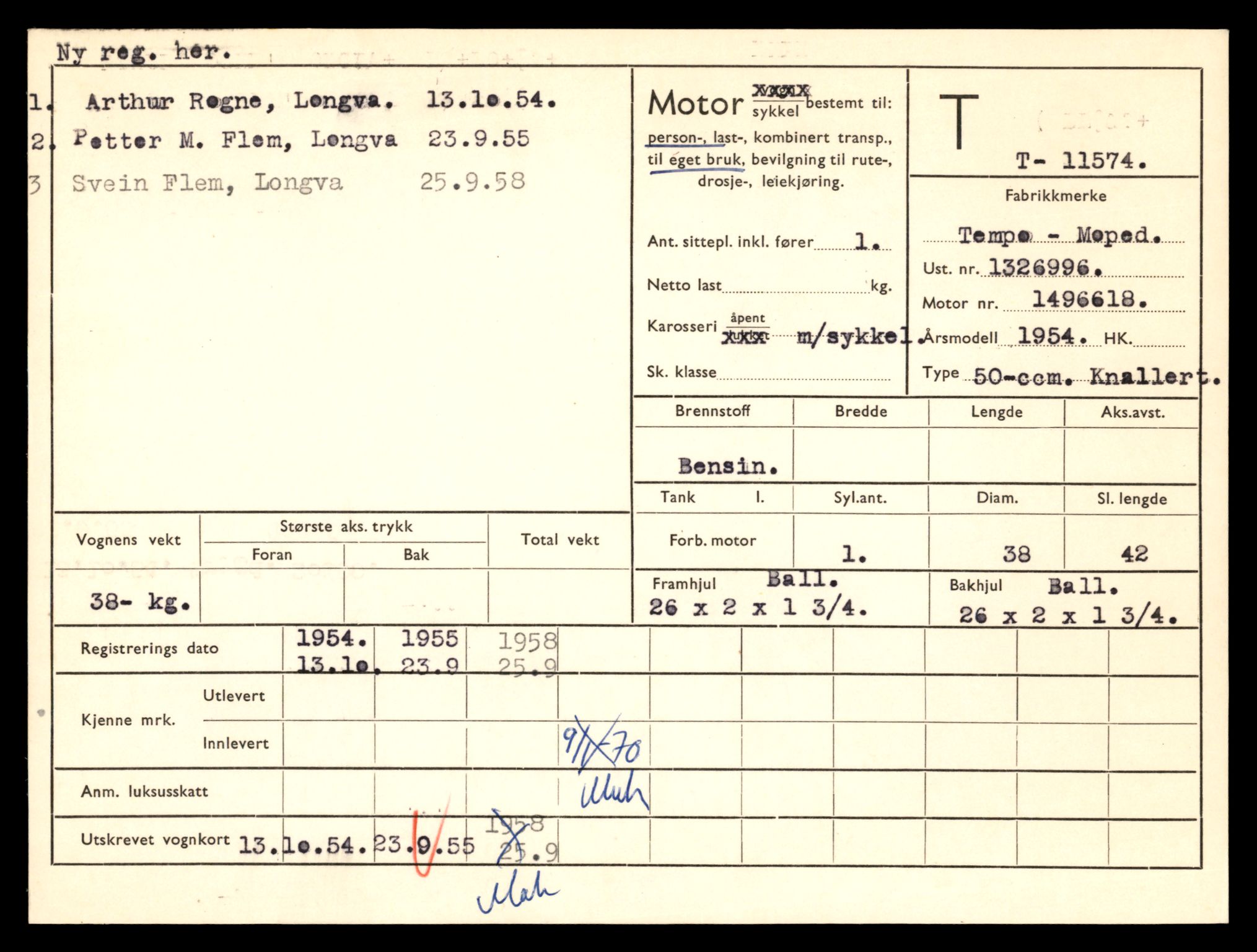 Møre og Romsdal vegkontor - Ålesund trafikkstasjon, AV/SAT-A-4099/F/Fe/L0029: Registreringskort for kjøretøy T 11430 - T 11619, 1927-1998, p. 2355