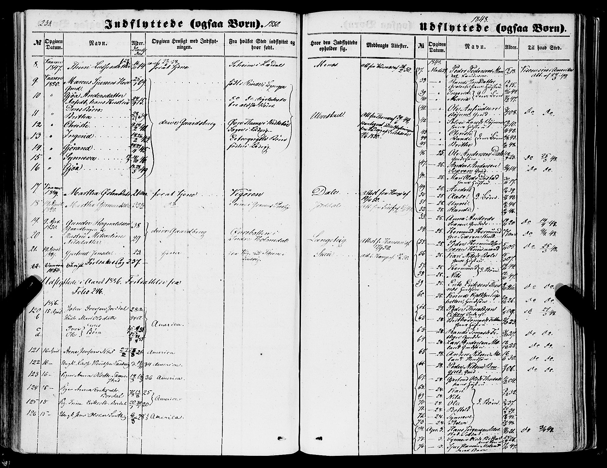 Balestrand sokneprestembete, AV/SAB-A-79601/H/Haa/Haaa/L0002: Parish register (official) no. A 2, 1847-1866, p. 233