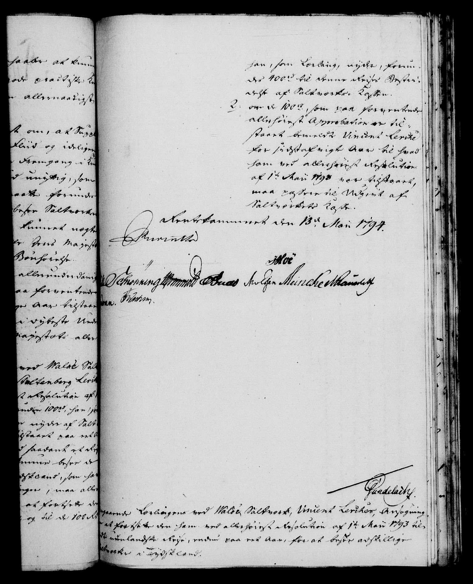 Rentekammeret, Renteskriverkontorene, AV/RA-EA-3115/M/Mf/Mfb/L0002: Relasjons- og resolusjonsprotokoll med register (merket RK 54.8), 1793-1795