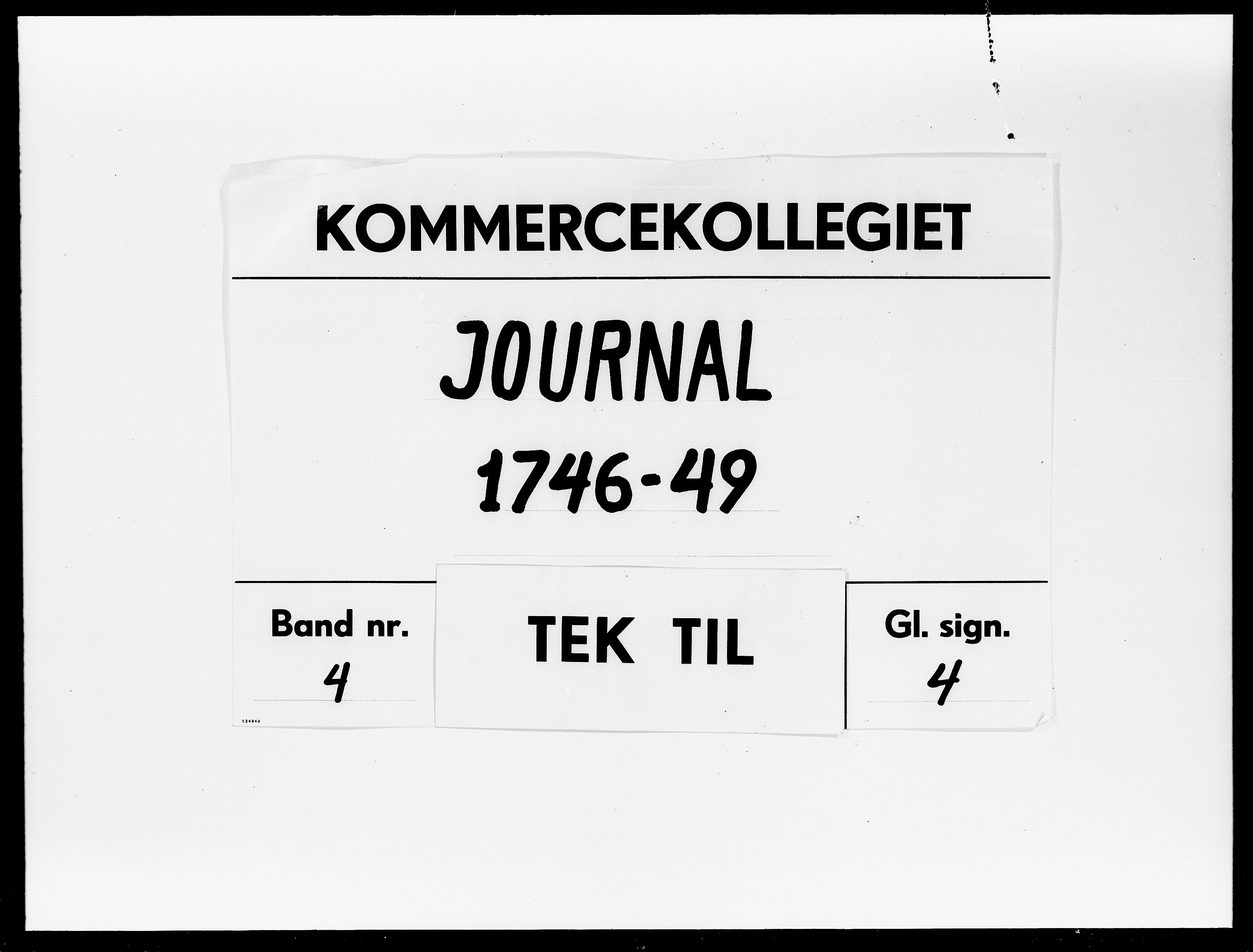 Kommercekollegiet, Dansk-Norske Sekretariat, DRA/A-0001/11/52: Journal nr. 4, 1746-1749