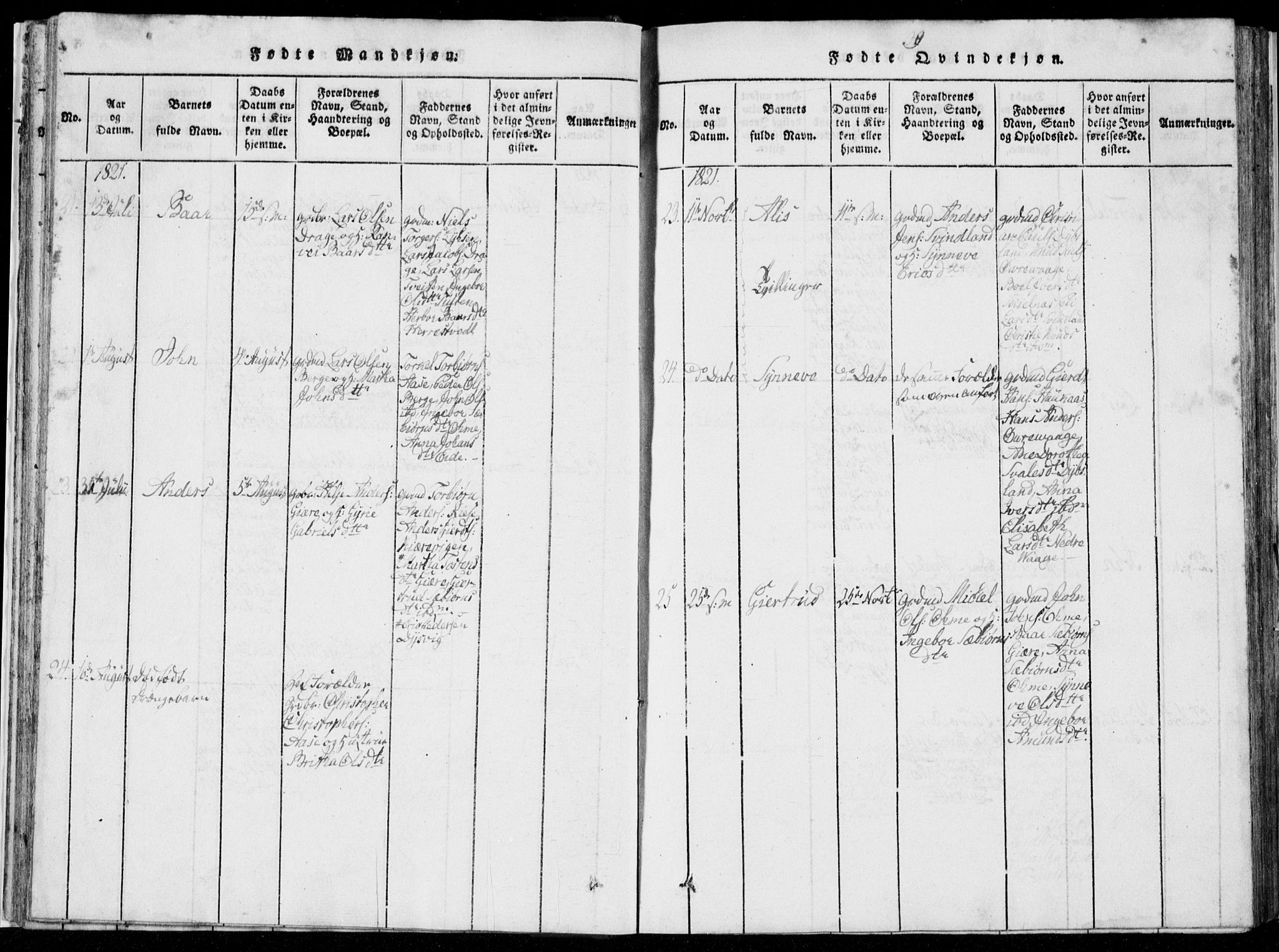 Strandebarm sokneprestembete, AV/SAB-A-78401/H/Hab: Parish register (copy) no. A  1, 1816-1826, p. 39