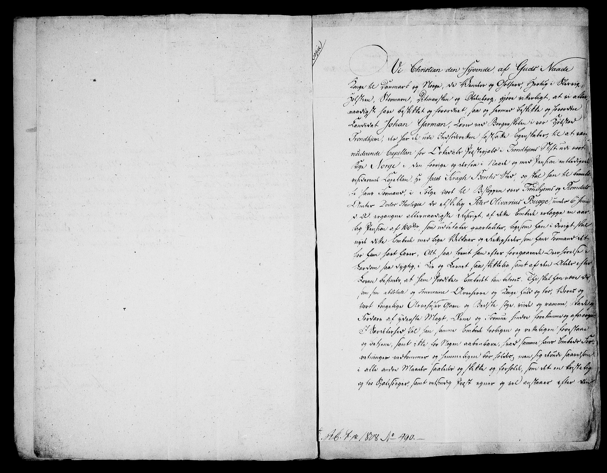 Danske Kanselli, Skapsaker, AV/RA-EA-4061/F/L0118: Skap 16, pakke 49, 1808, p. 31