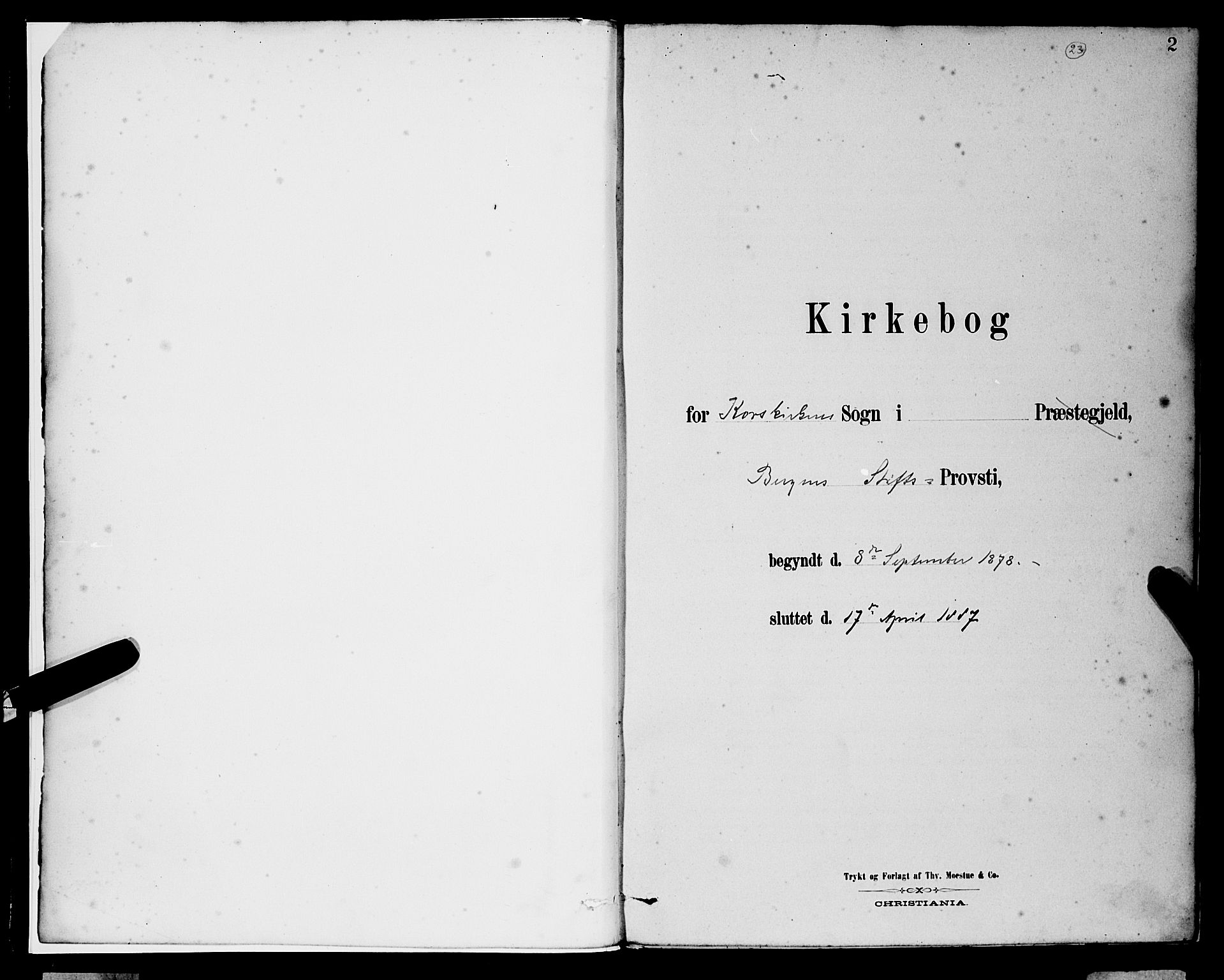 Korskirken sokneprestembete, AV/SAB-A-76101/H/Hab: Parish register (copy) no. B 8, 1878-1887, p. 2