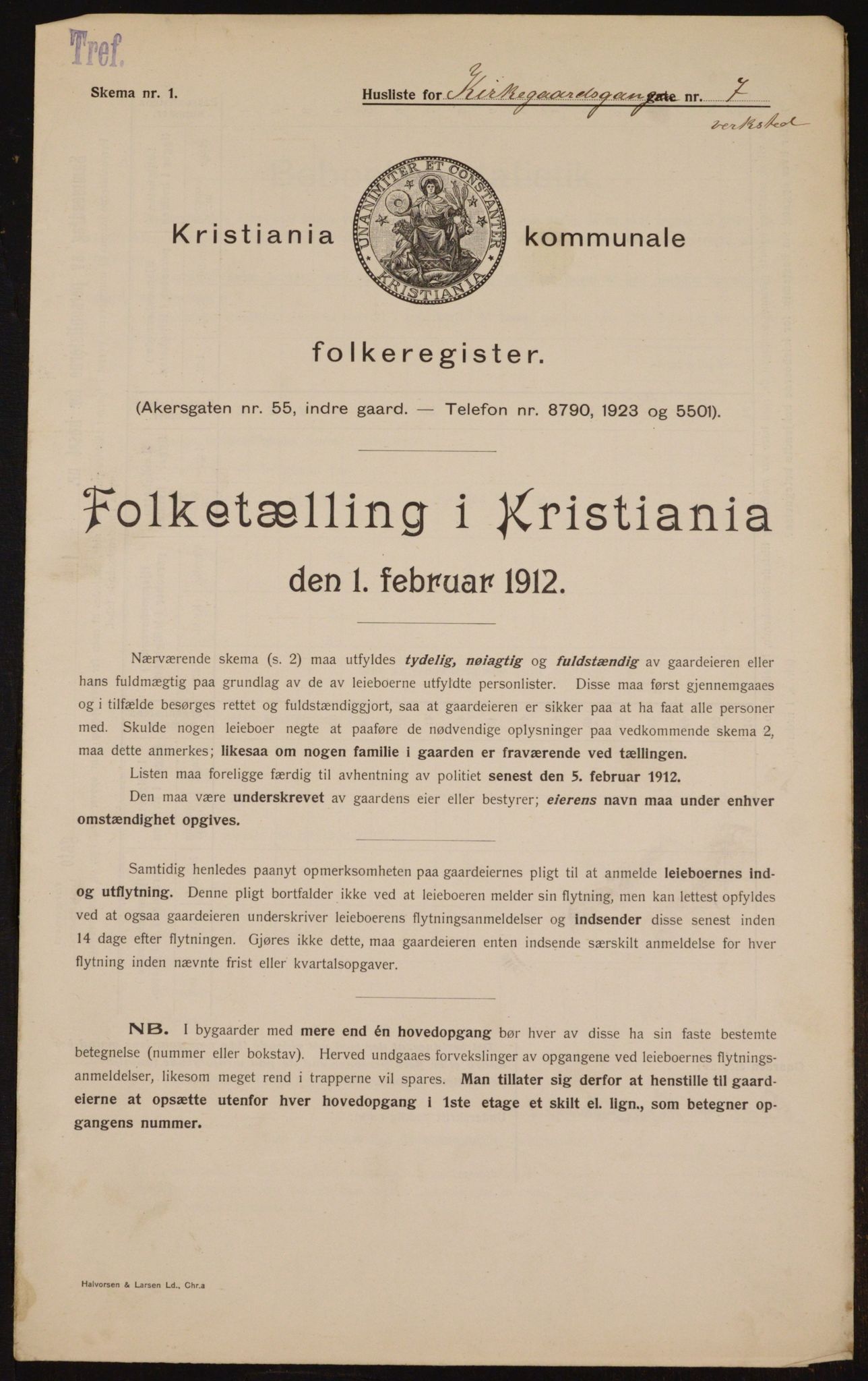 OBA, Municipal Census 1912 for Kristiania, 1912, p. 50272