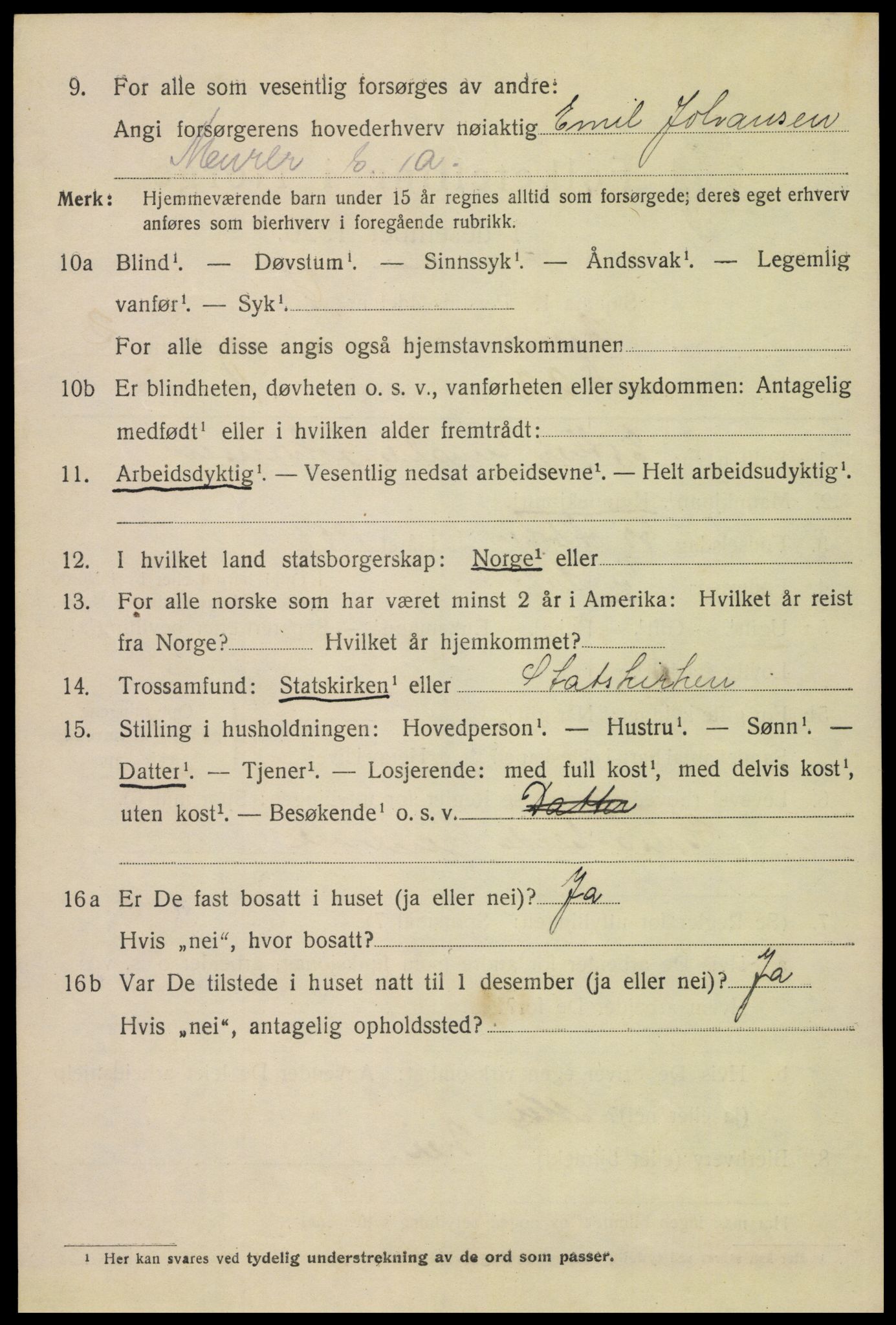 SAH, 1920 census for Gjøvik, 1920, p. 5109