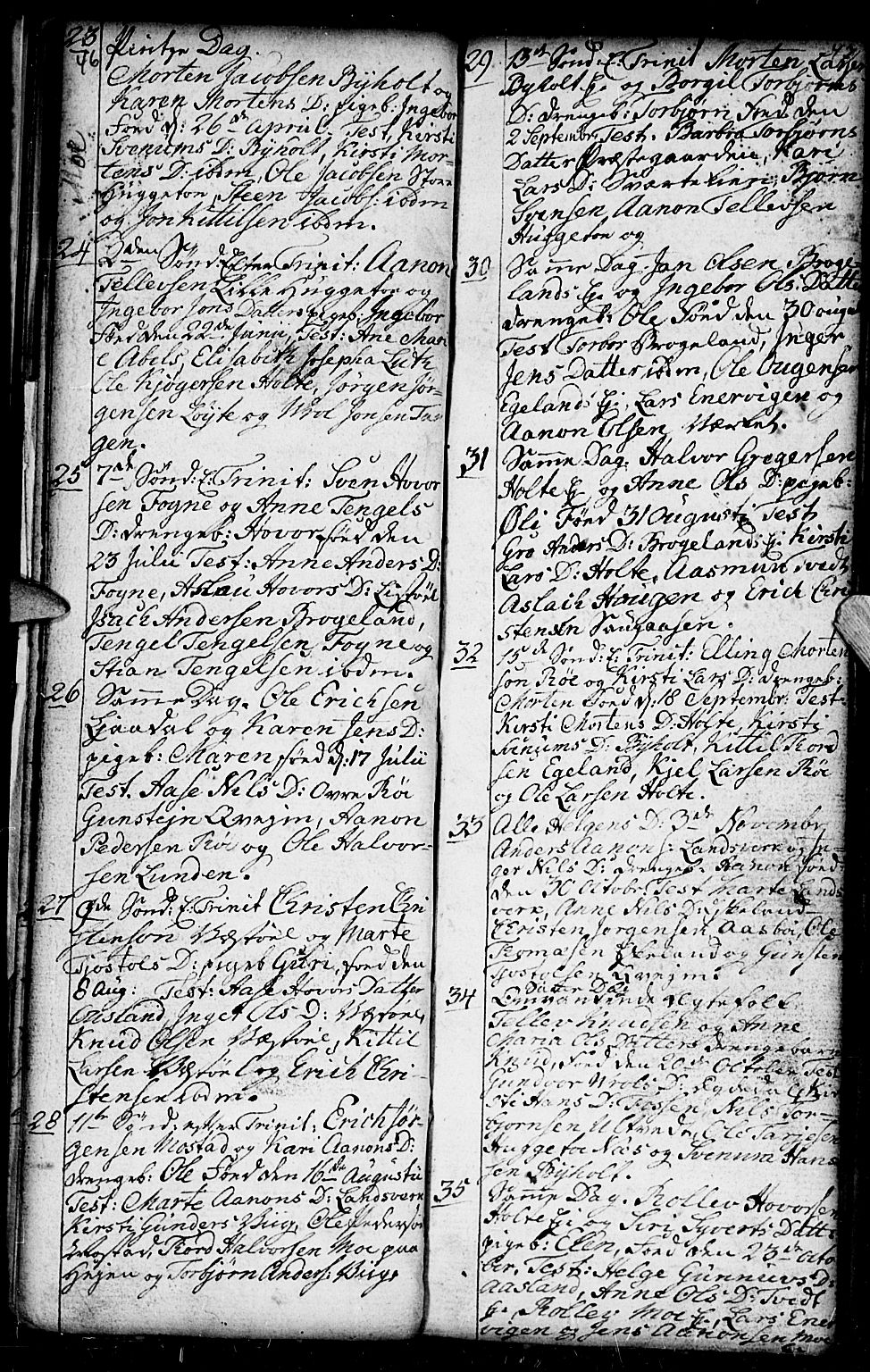 Gjerstad sokneprestkontor, AV/SAK-1111-0014/F/Fb/Fba/L0001: Parish register (copy) no. B 1, 1797-1816, p. 46-47