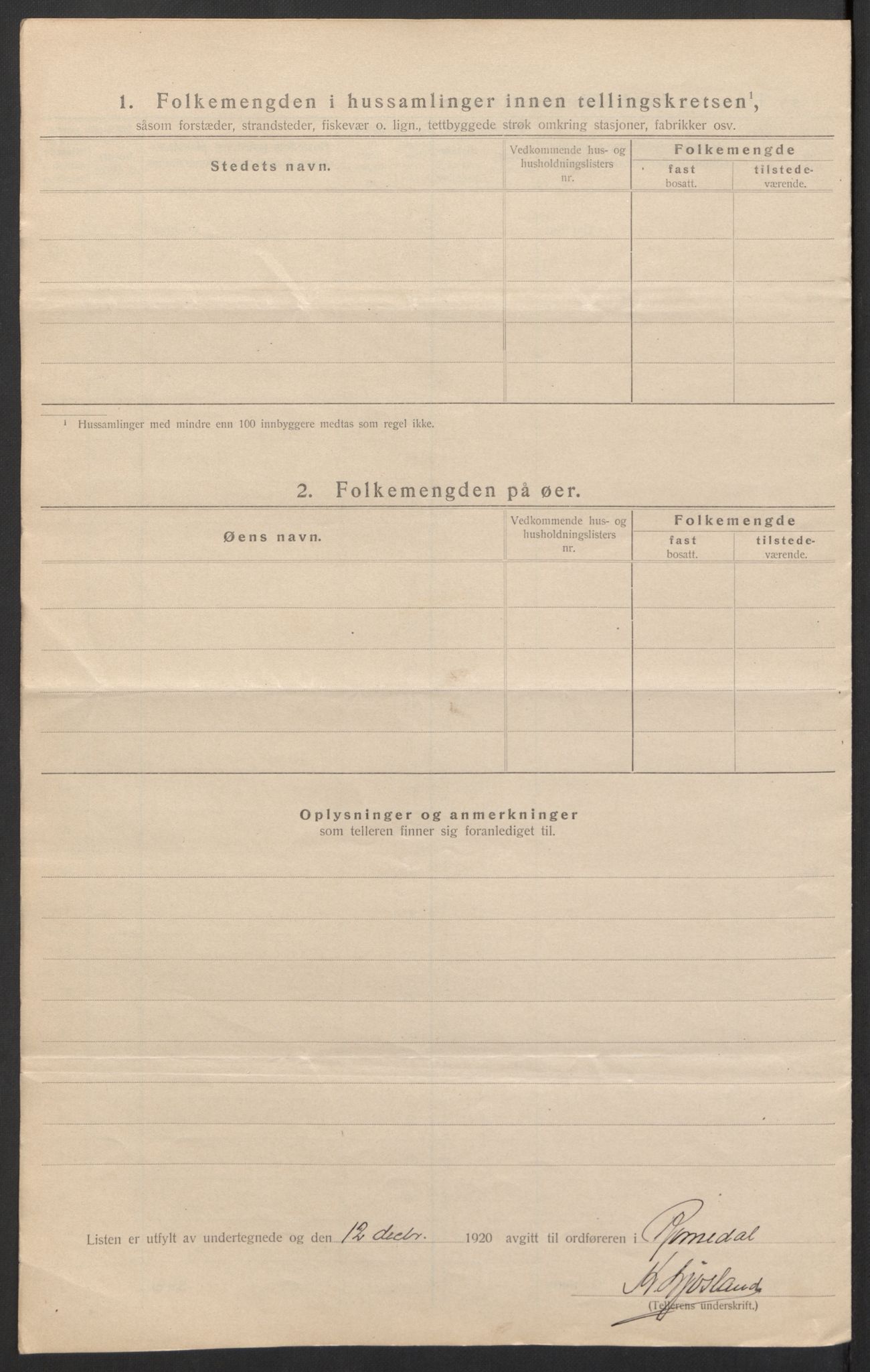 SAH, 1920 census for Romedal, 1920, p. 27