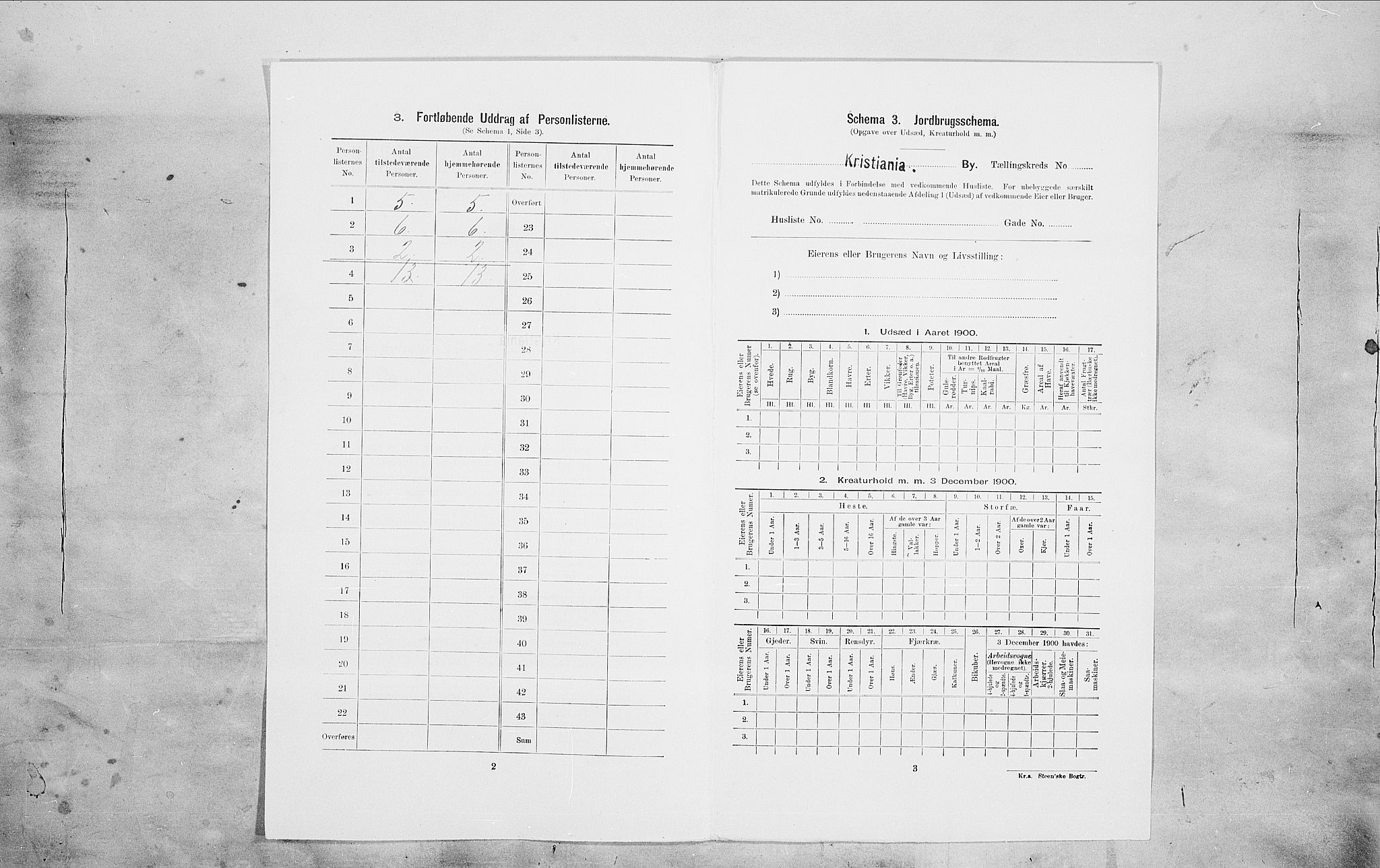 SAO, 1900 census for Kristiania, 1900, p. 89983