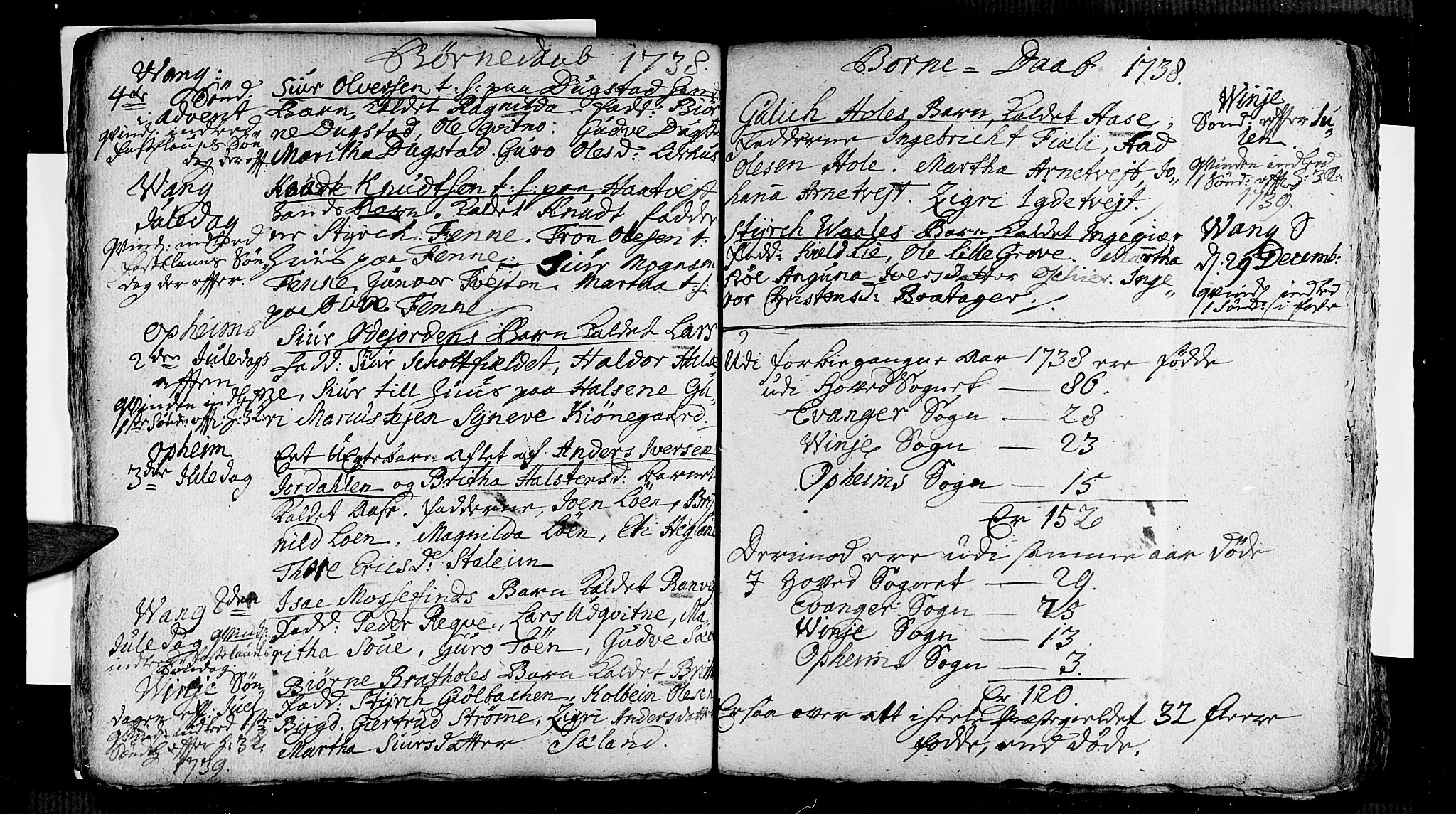 Voss sokneprestembete, AV/SAB-A-79001/H/Haa: Parish register (official) no. A 5, 1736-1743, p. 58