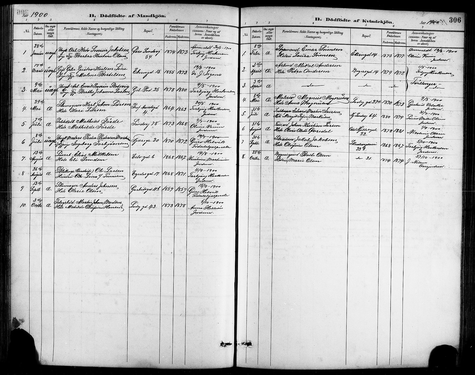 Sandviken Sokneprestembete, SAB/A-77601/H/Hb/L0002: Parish register (copy) no. A 3, 1888-1902, p. 306