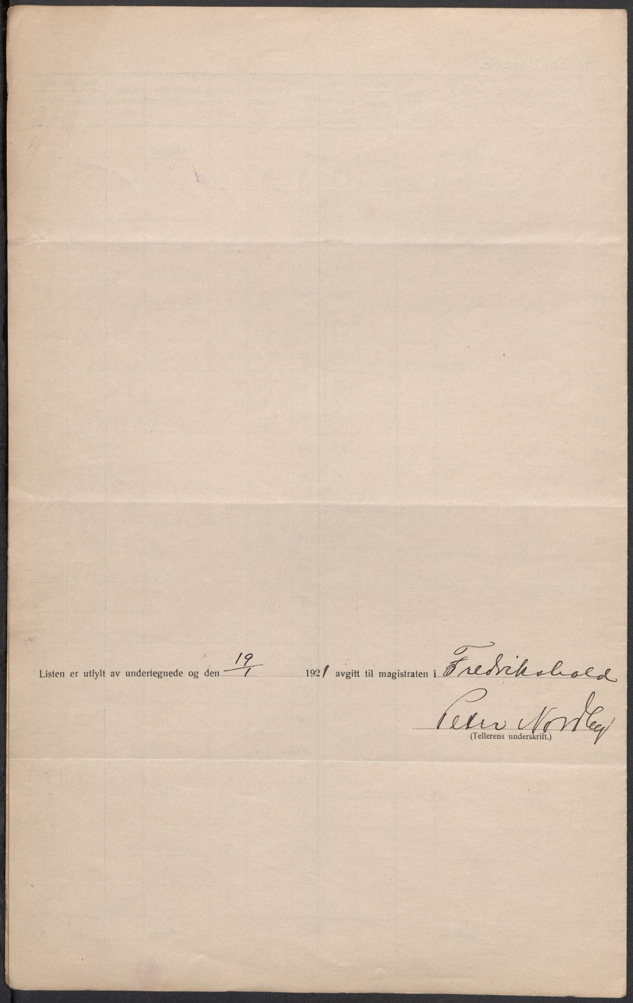 SAO, 1920 census for Fredrikshald, 1920, p. 17