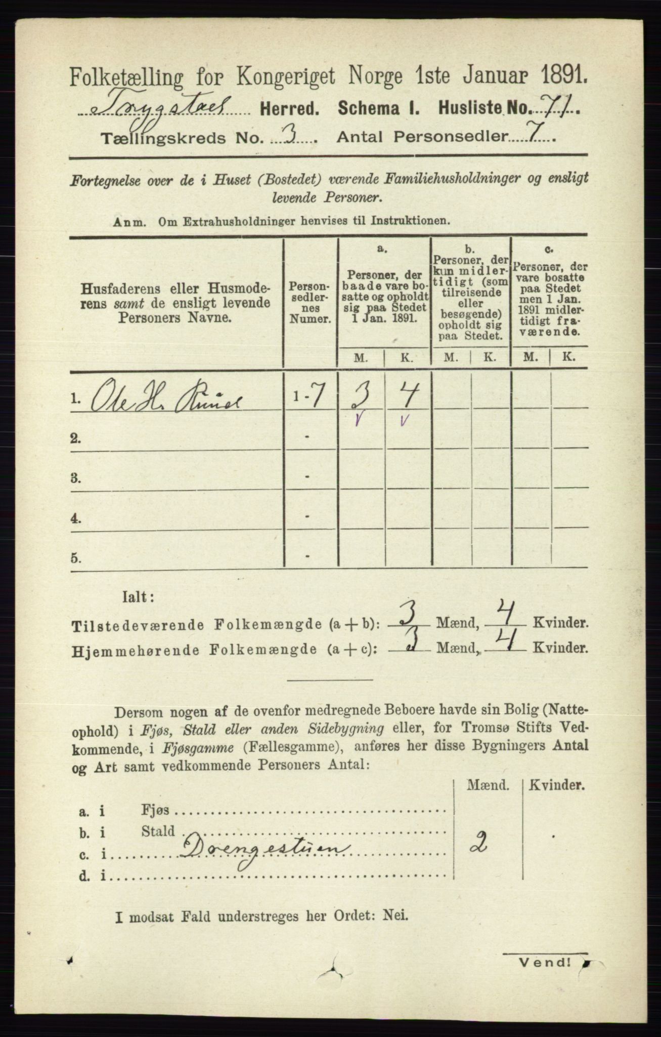 RA, 1891 Census for 0122 Trøgstad, 1891, p. 1115