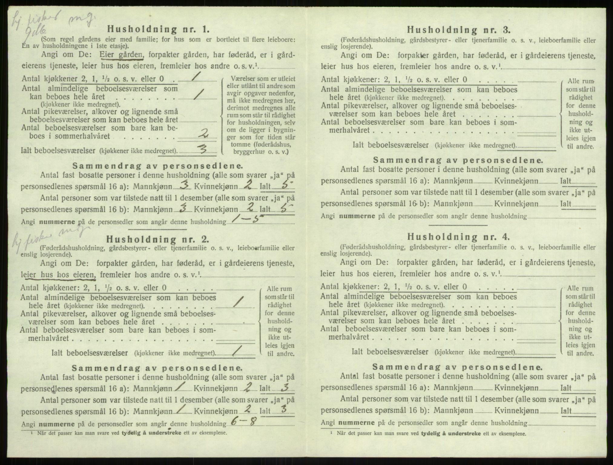 SAB, 1920 census for Herdla, 1920, p. 1174