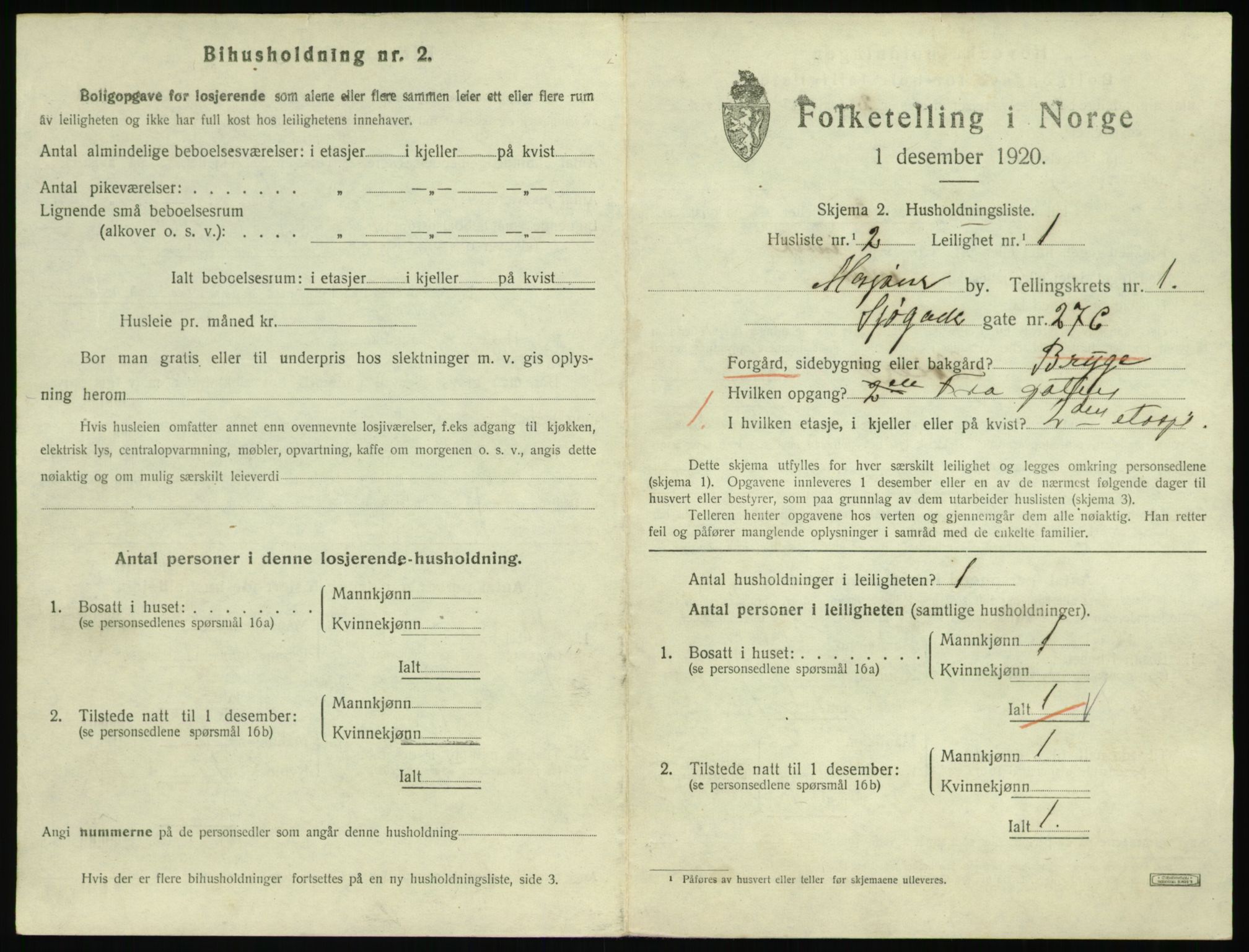 SAT, 1920 census for Mosjøen, 1920, p. 702