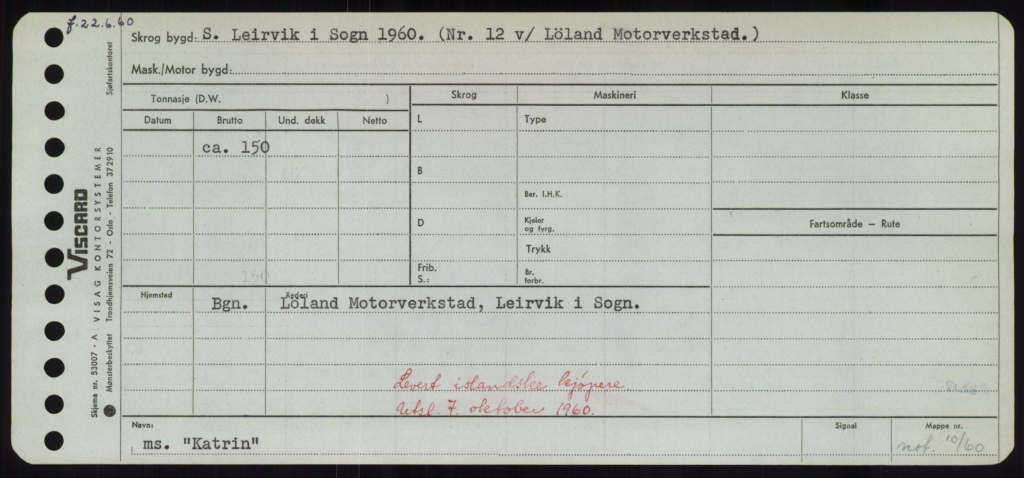 Sjøfartsdirektoratet med forløpere, Skipsmålingen, RA/S-1627/H/Hd/L0020: Fartøy, K-Kon, p. 185