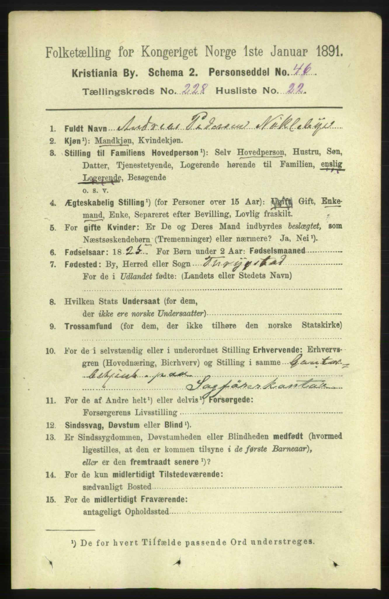 RA, 1891 census for 0301 Kristiania, 1891, p. 140252