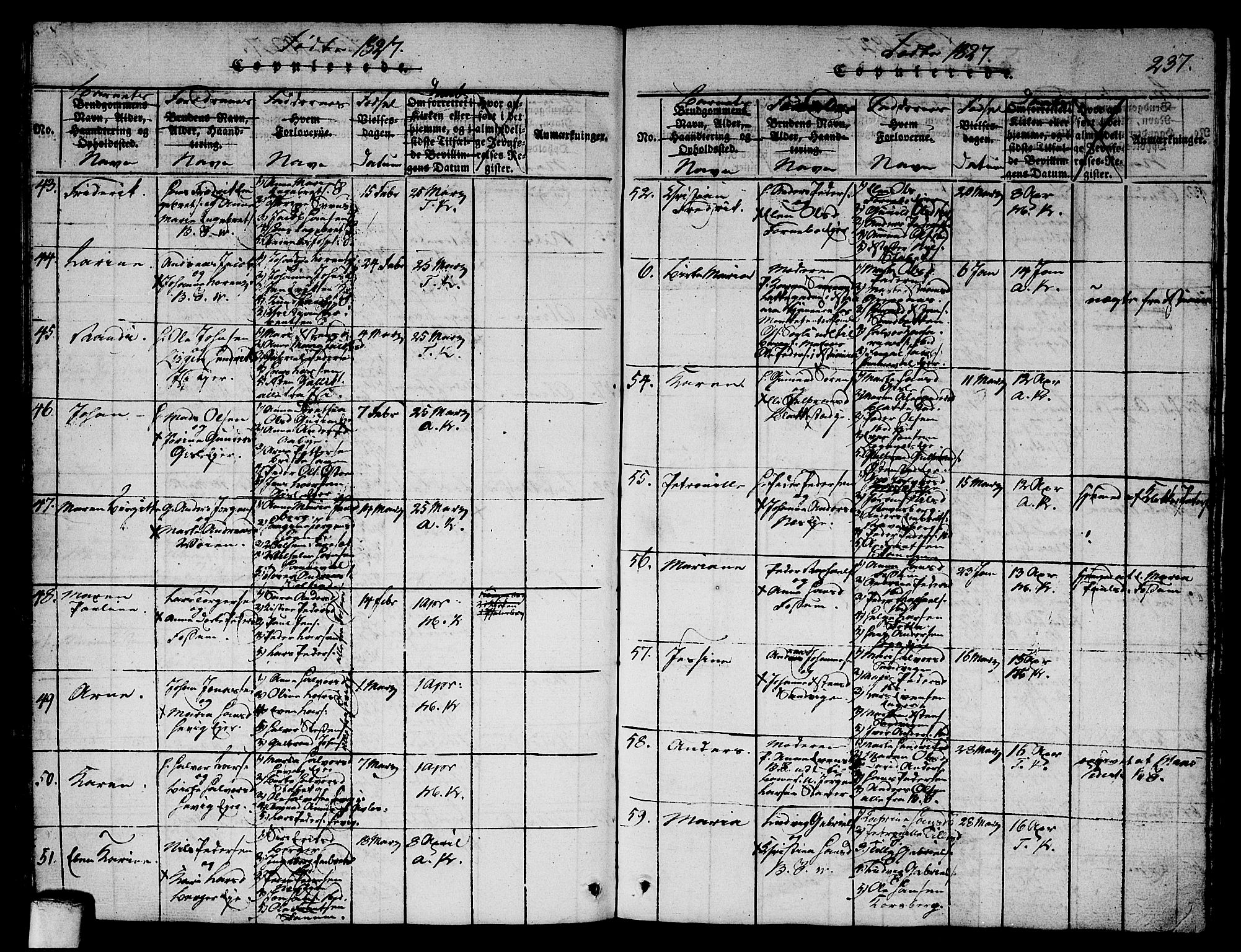 Asker prestekontor Kirkebøker, AV/SAO-A-10256a/G/Ga/L0001: Parish register (copy) no. I 1, 1814-1830, p. 237