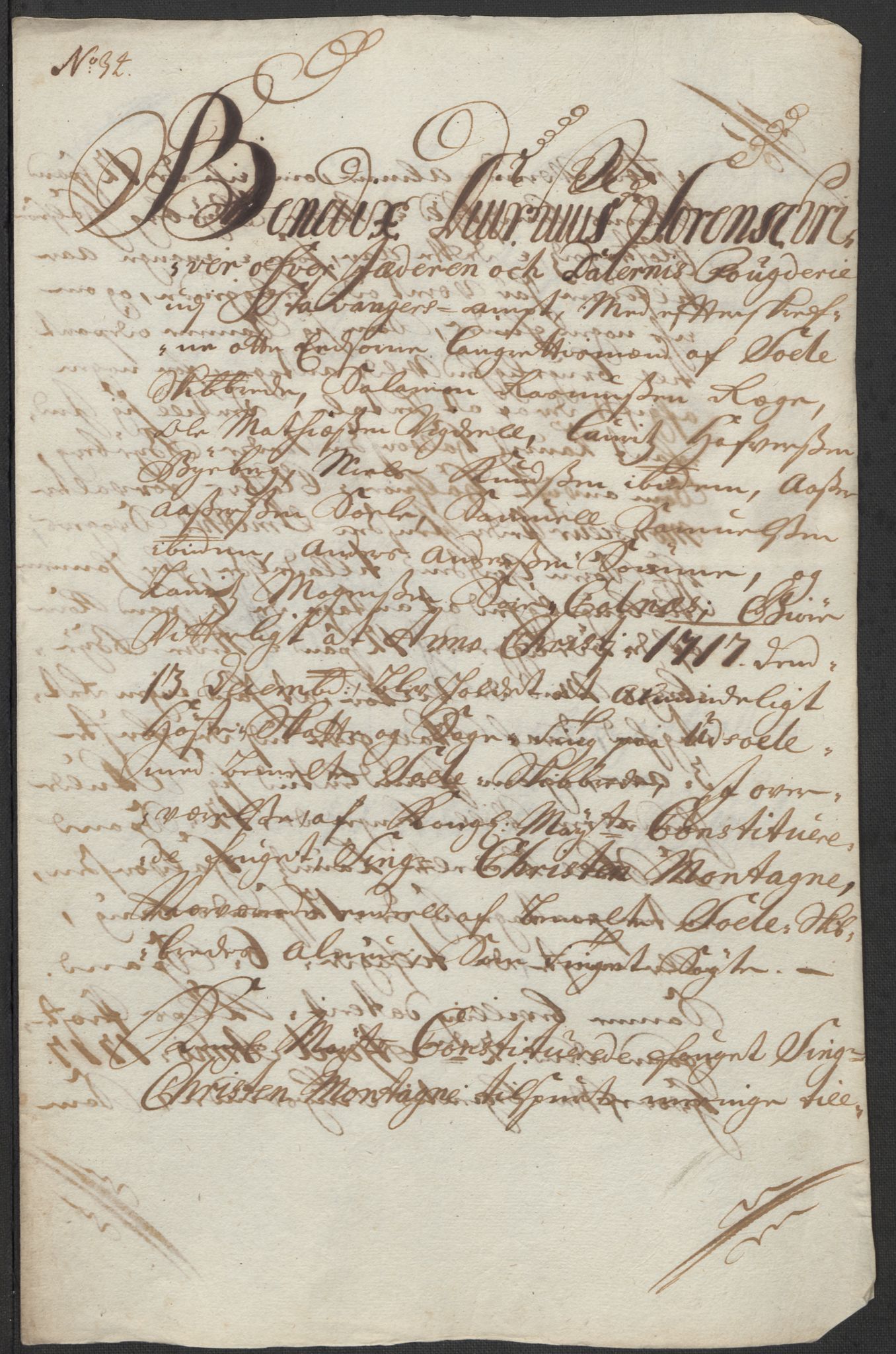 Rentekammeret inntil 1814, Reviderte regnskaper, Fogderegnskap, AV/RA-EA-4092/R46/L2742: Fogderegnskap Jæren og Dalane, 1717, p. 166