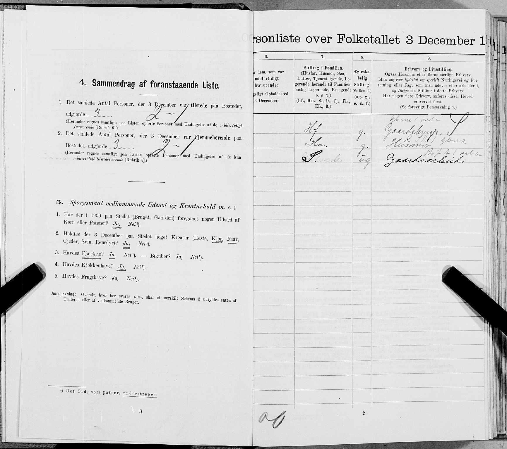 SAT, 1900 census for Foldereid, 1900, p. 13