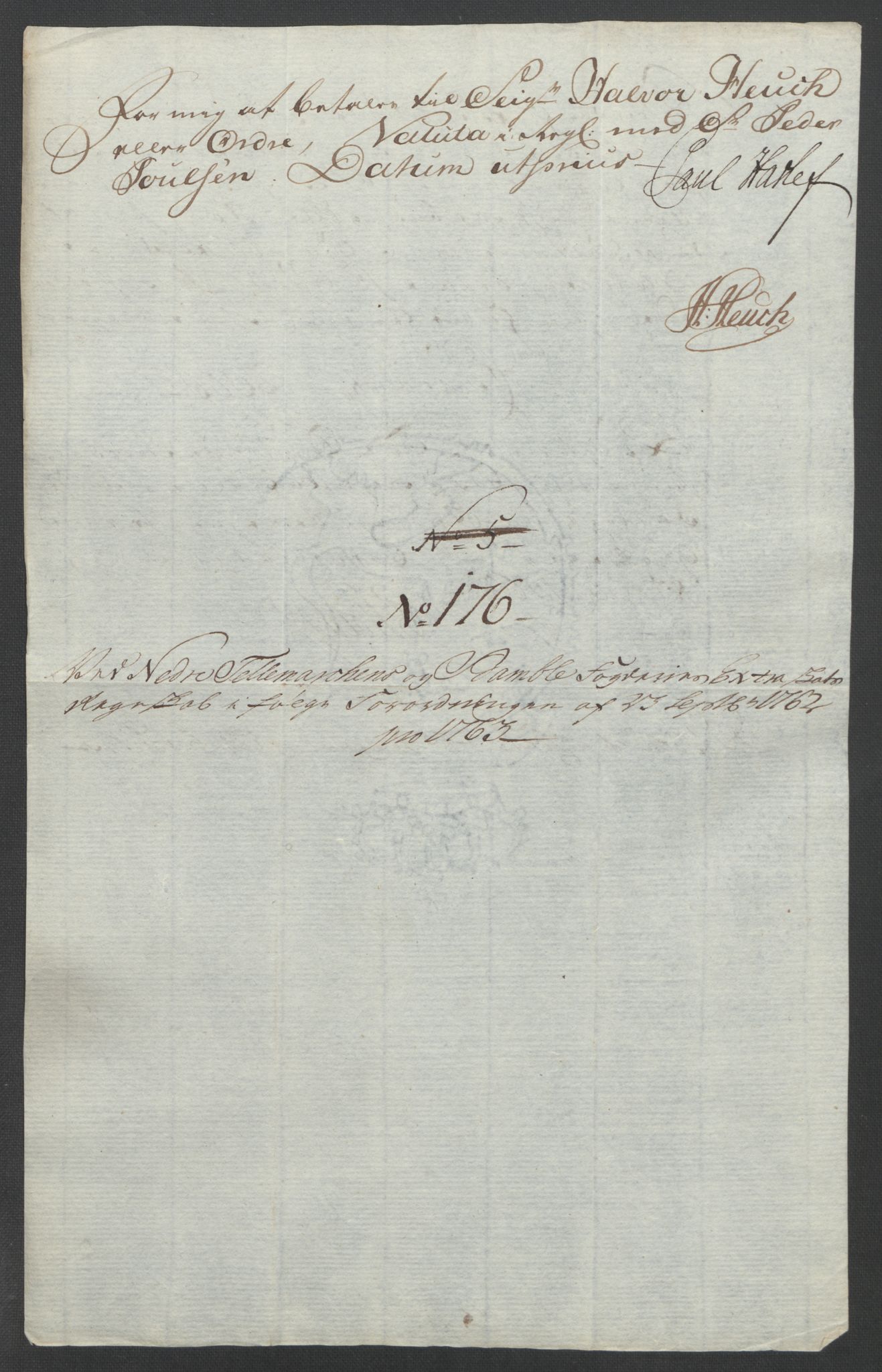 Rentekammeret inntil 1814, Reviderte regnskaper, Fogderegnskap, AV/RA-EA-4092/R37/L2239: Ekstraskatten Nedre Telemark og Bamble, 1762-1763, p. 778