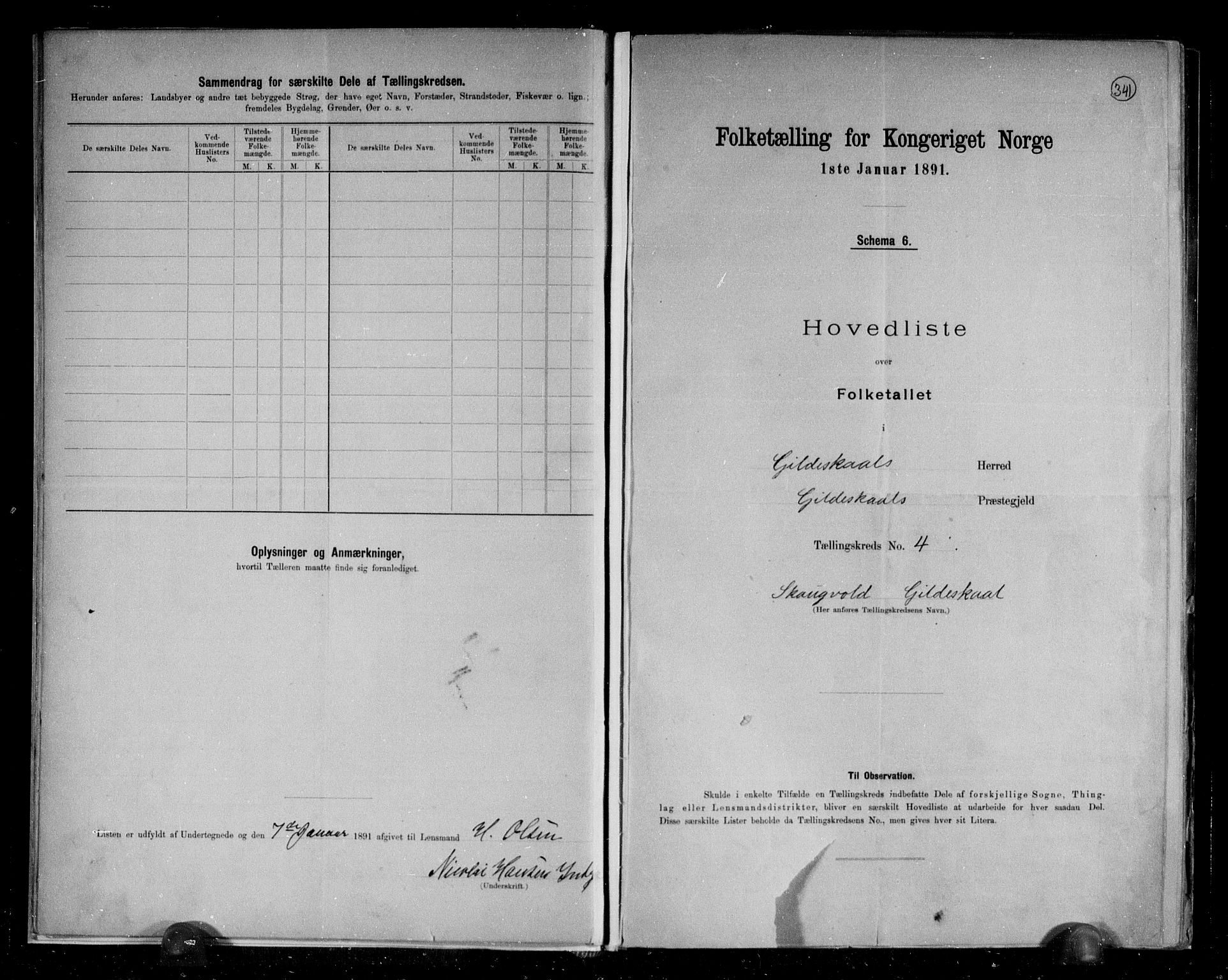 RA, 1891 census for 1838 Gildeskål, 1891, p. 10