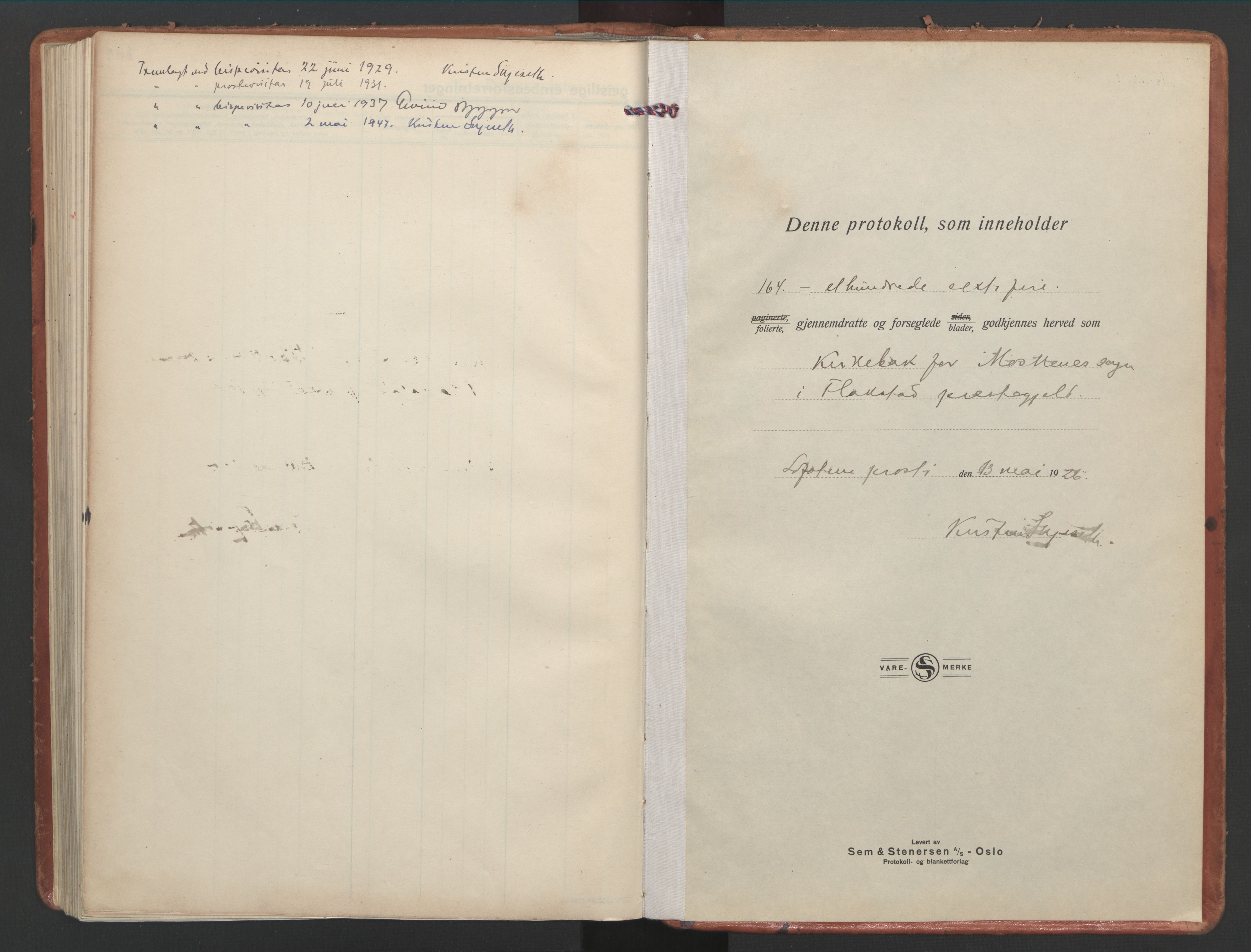 Ministerialprotokoller, klokkerbøker og fødselsregistre - Nordland, SAT/A-1459/886/L1223: Parish register (official) no. 886A05, 1926-1938