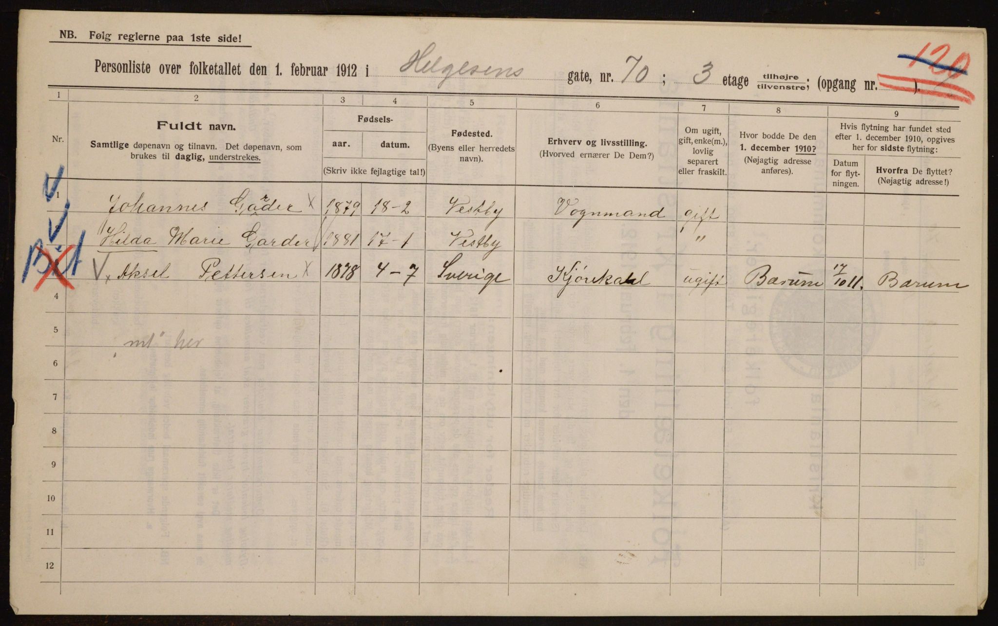 OBA, Municipal Census 1912 for Kristiania, 1912, p. 38862