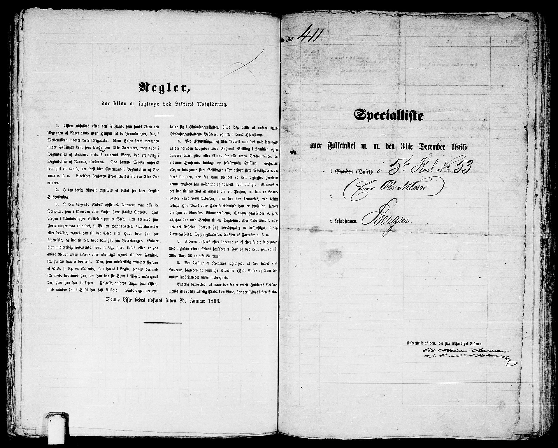 RA, 1865 census for Bergen, 1865, p. 879