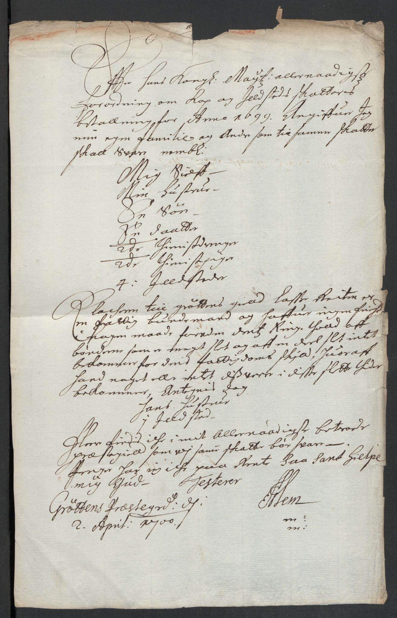 Rentekammeret inntil 1814, Reviderte regnskaper, Fogderegnskap, AV/RA-EA-4092/R55/L3654: Fogderegnskap Romsdal, 1699-1700, p. 182