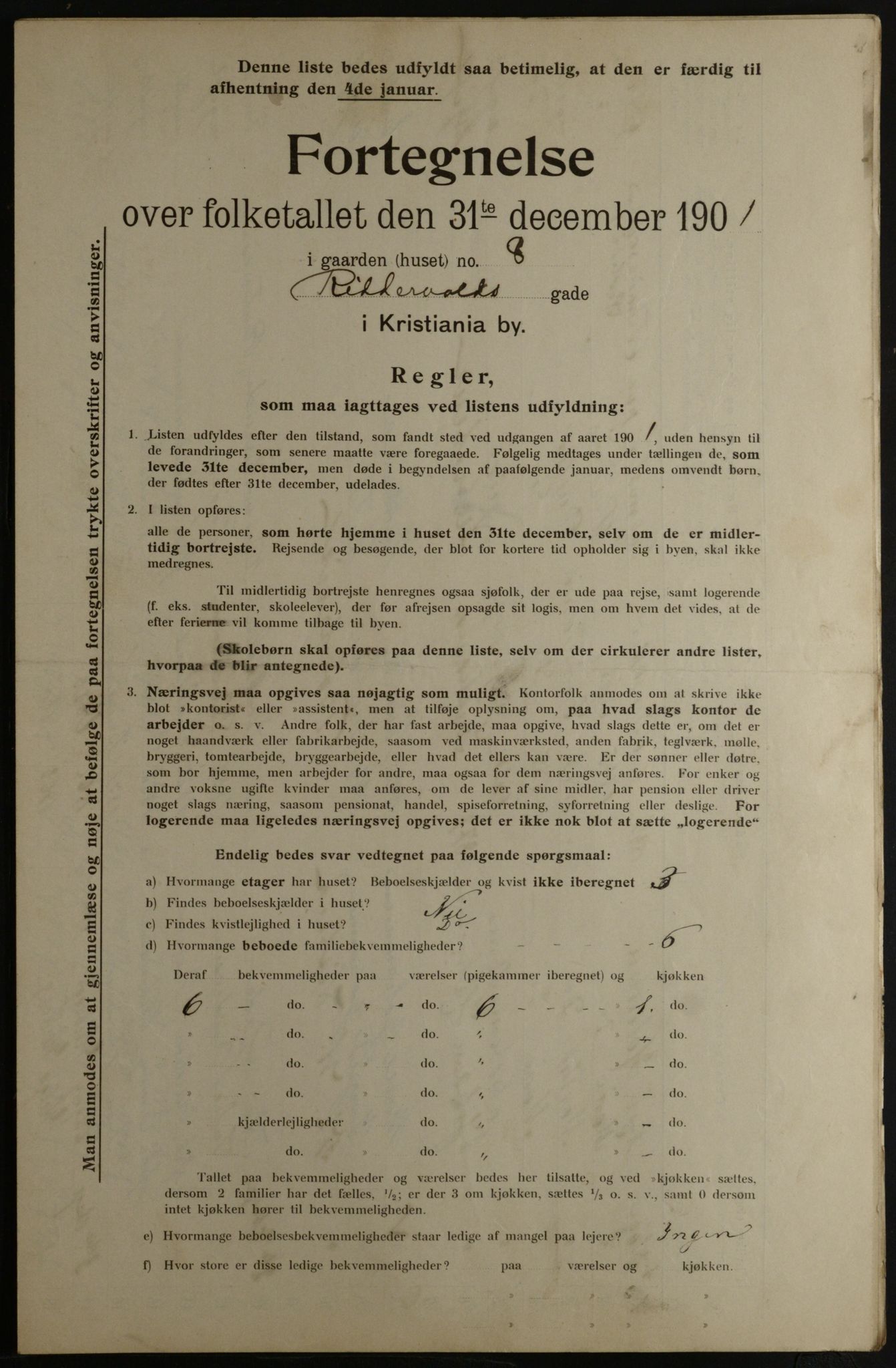 OBA, Municipal Census 1901 for Kristiania, 1901, p. 12750