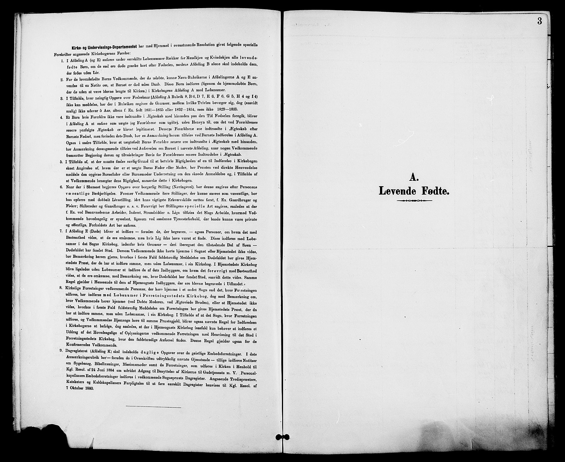 Biri prestekontor, SAH/PREST-096/H/Ha/Haa/L0007: Parish register (official) no. 7, 1887-1893, p. 3