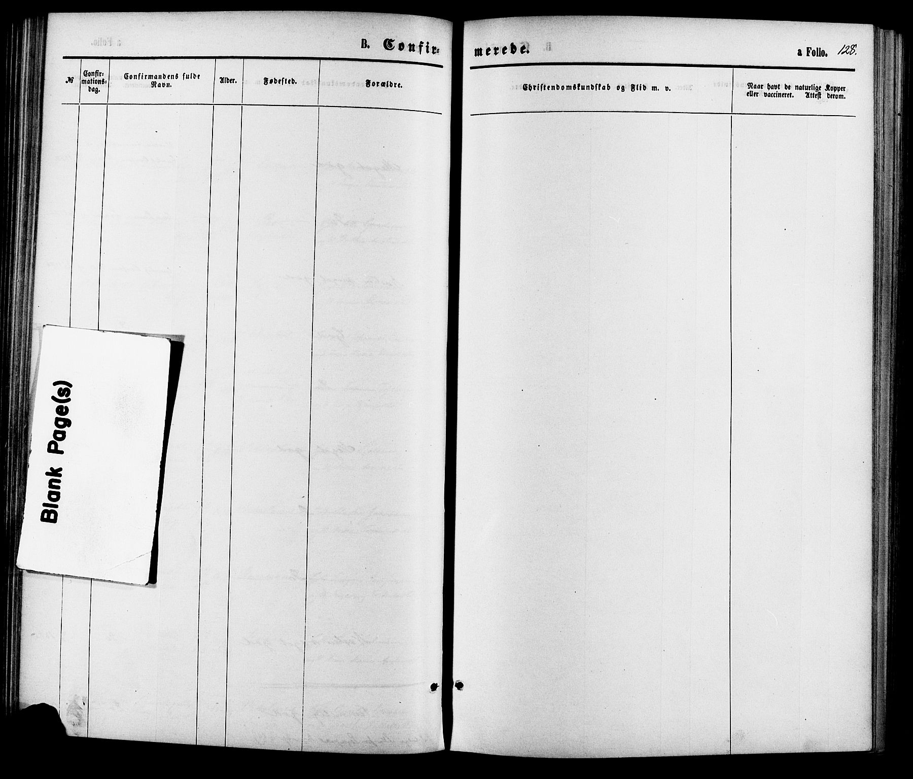 Hægebostad sokneprestkontor, AV/SAK-1111-0024/F/Fa/Fab/L0003: Parish register (official) no. A 3, 1872-1886, p. 128