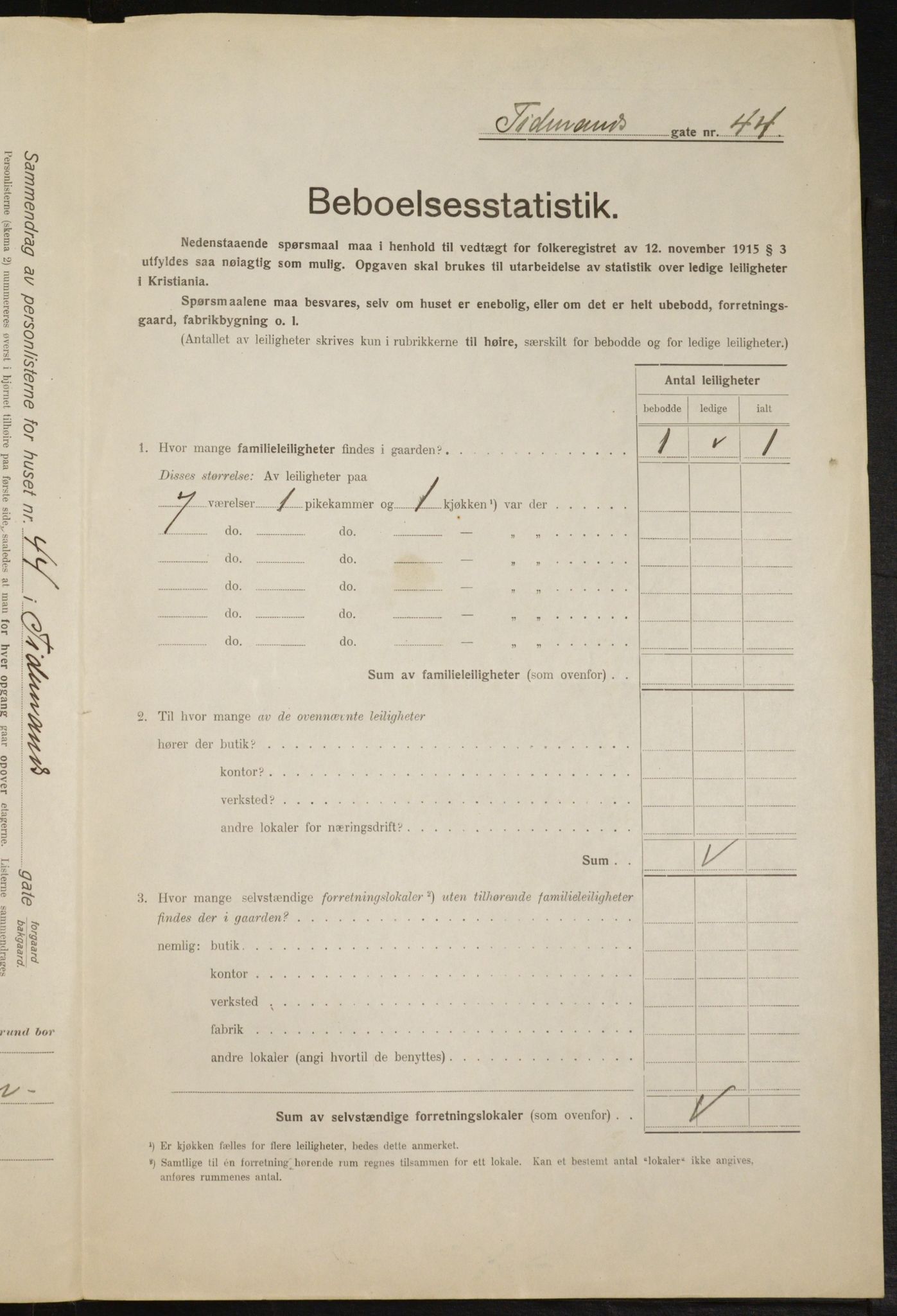 OBA, Municipal Census 1916 for Kristiania, 1916, p. 114767