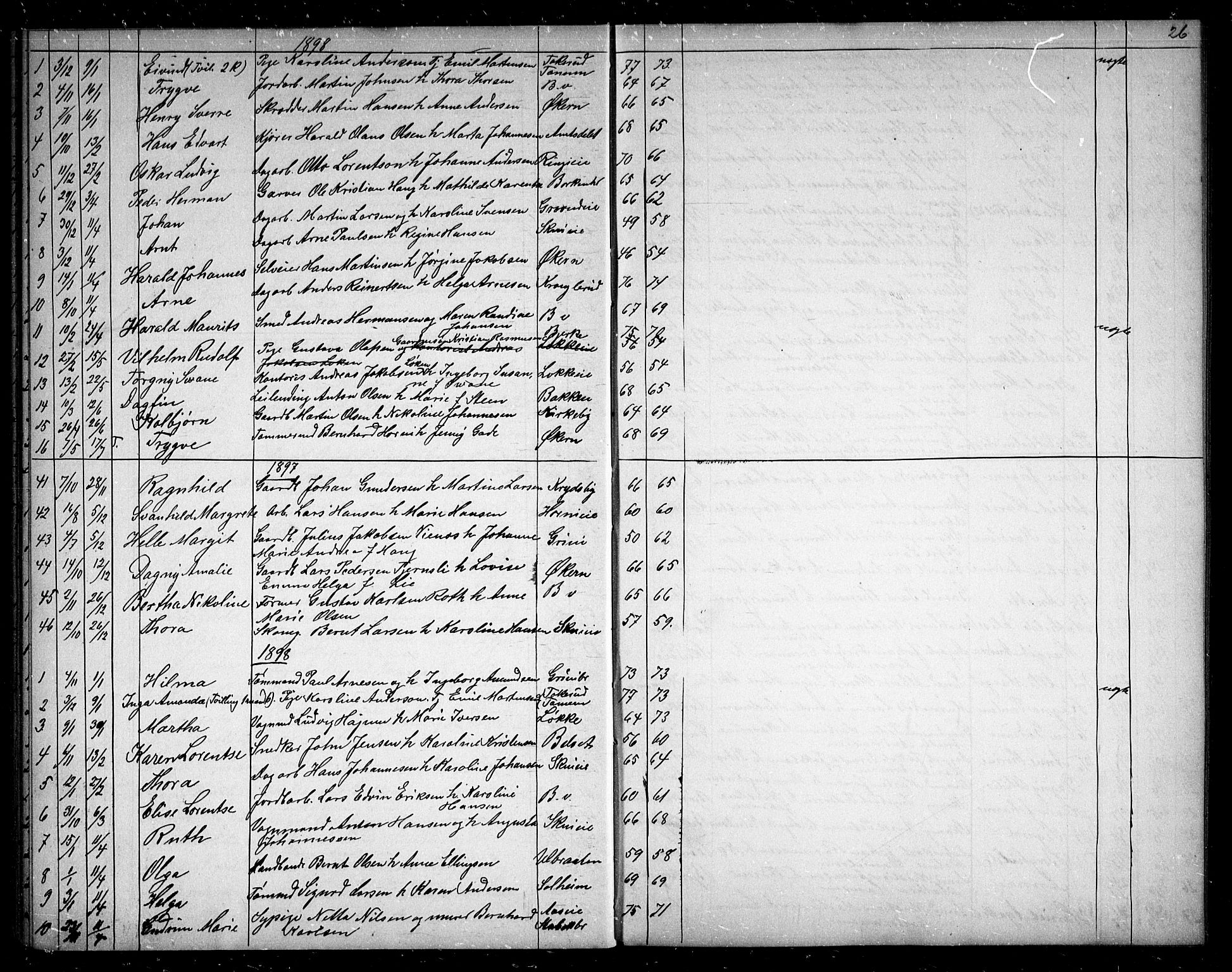 Asker prestekontor Kirkebøker, SAO/A-10256a/G/Gb/L0004: Parish register (copy) no. II 4, 1890-1899, p. 26