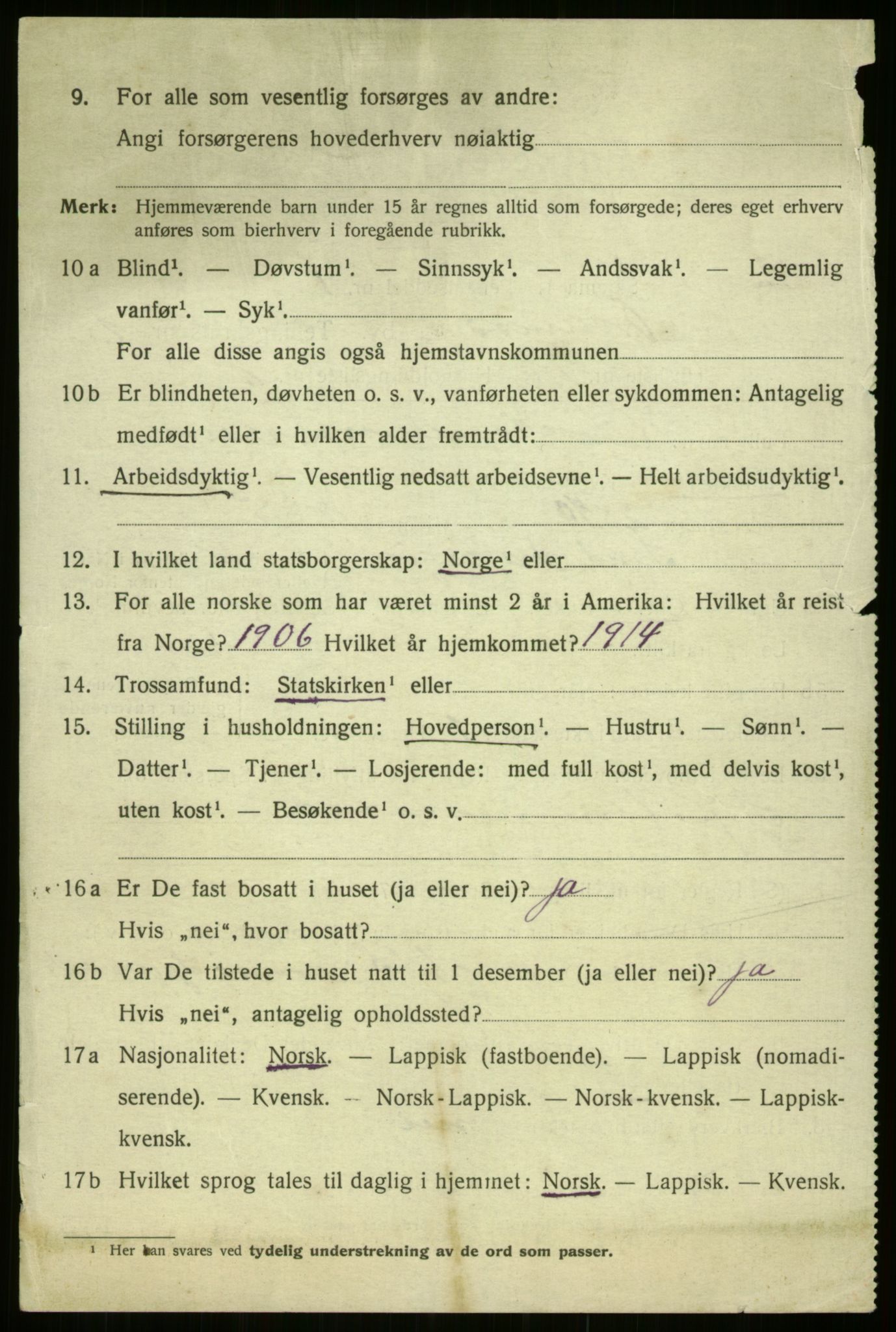 SATØ, 1920 census for Tromsø, 1920, p. 8722