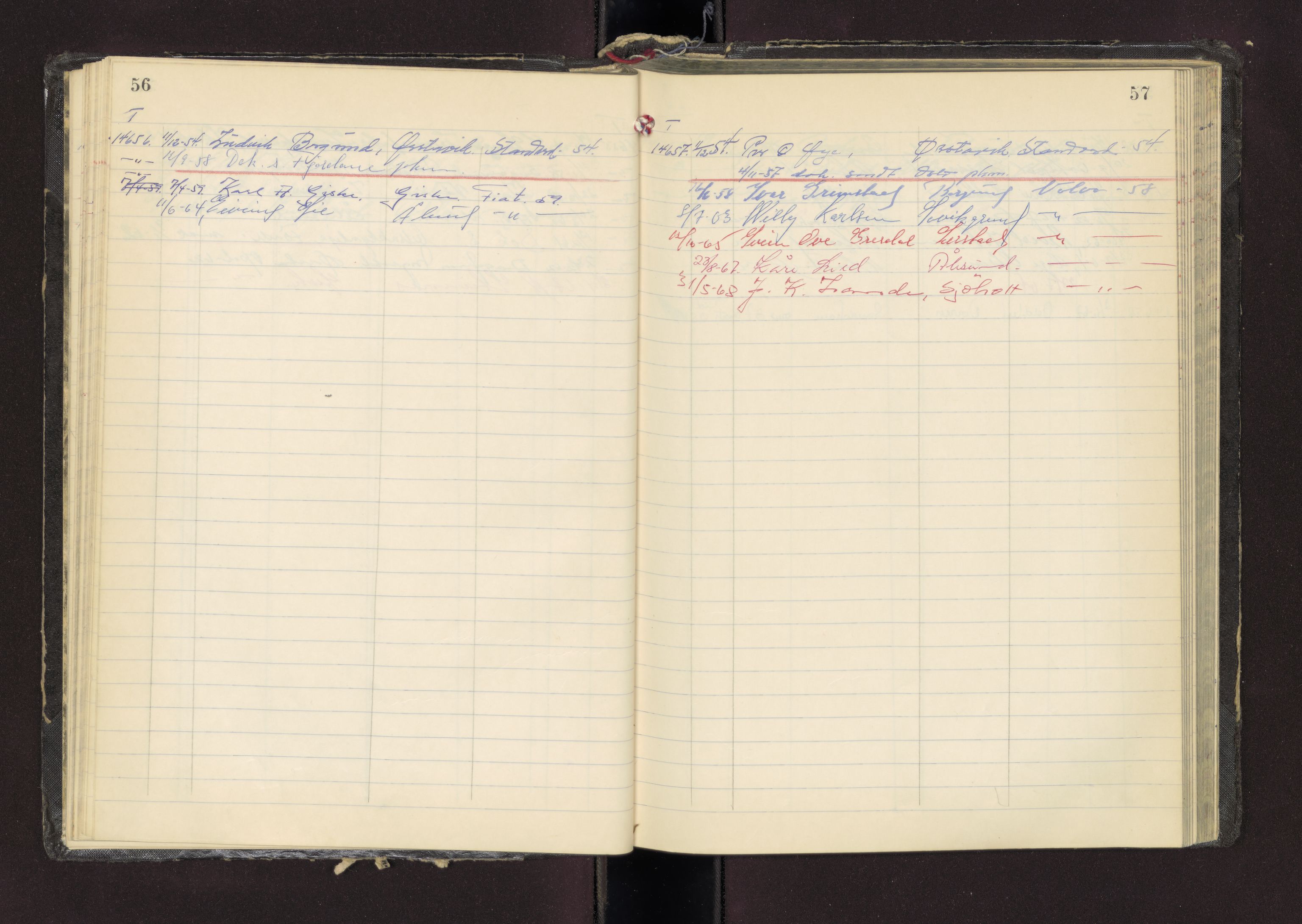Møre og Romsdal vegkontor - Ålesund trafikkstasjon, AV/SAT-A-4099/F/Fc/L0013: Bilregister; T 14601 - T 14999, 1950-1970