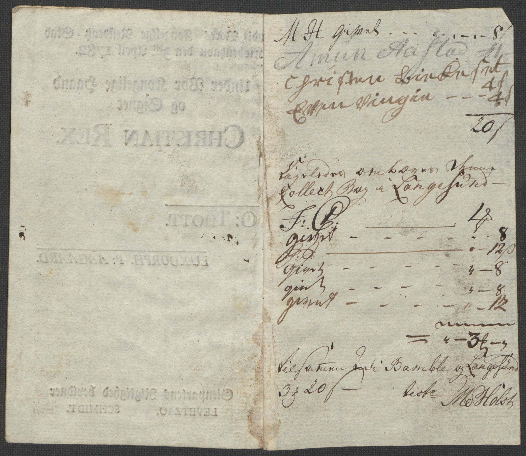 Riksarkivets diplomsamling, AV/RA-EA-5965/F15/L0025: Prestearkiv - Vestfold, 1572-1782, p. 7