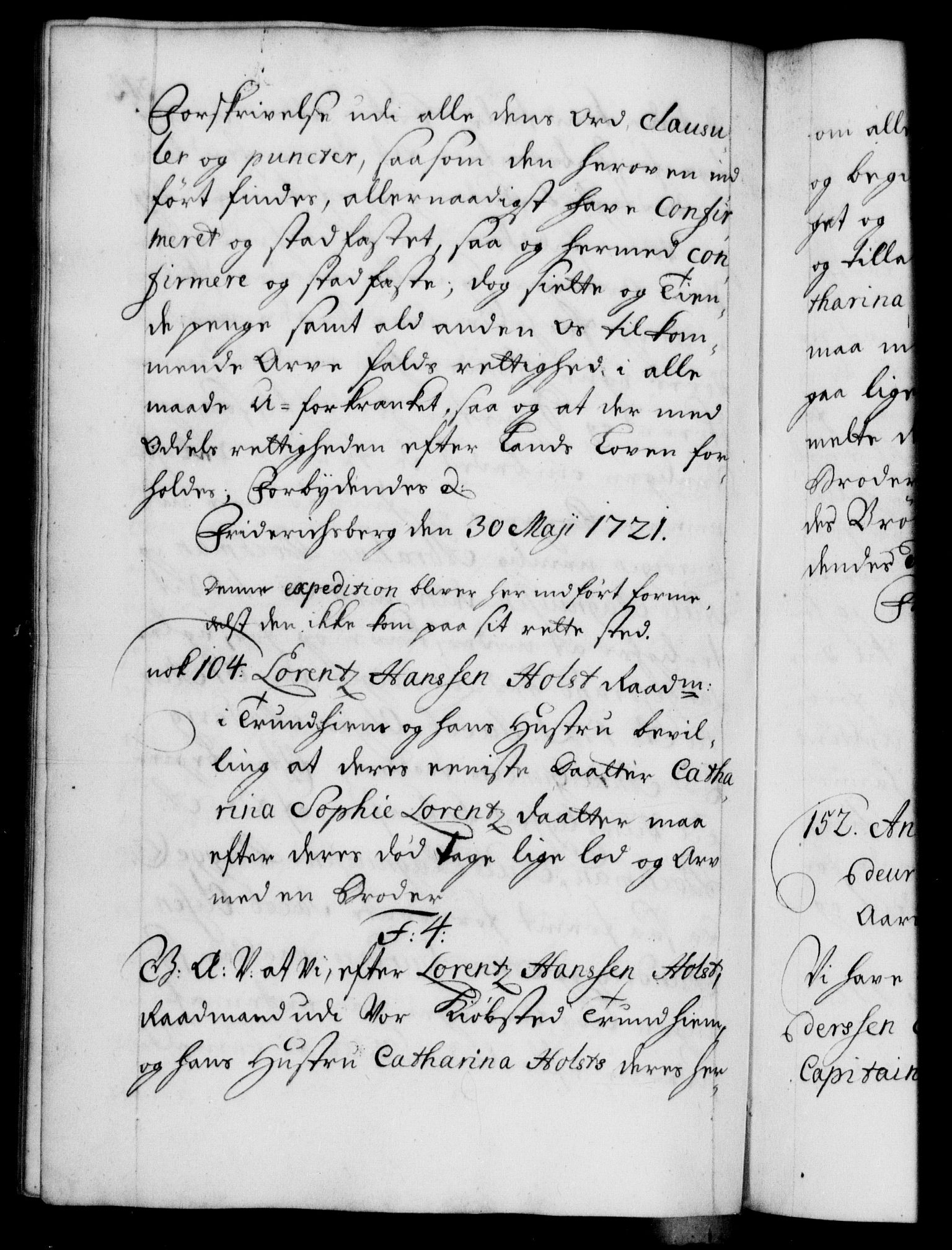 Danske Kanselli 1572-1799, RA/EA-3023/F/Fc/Fca/Fcaa/L0023: Norske registre, 1720-1722, p. 312b