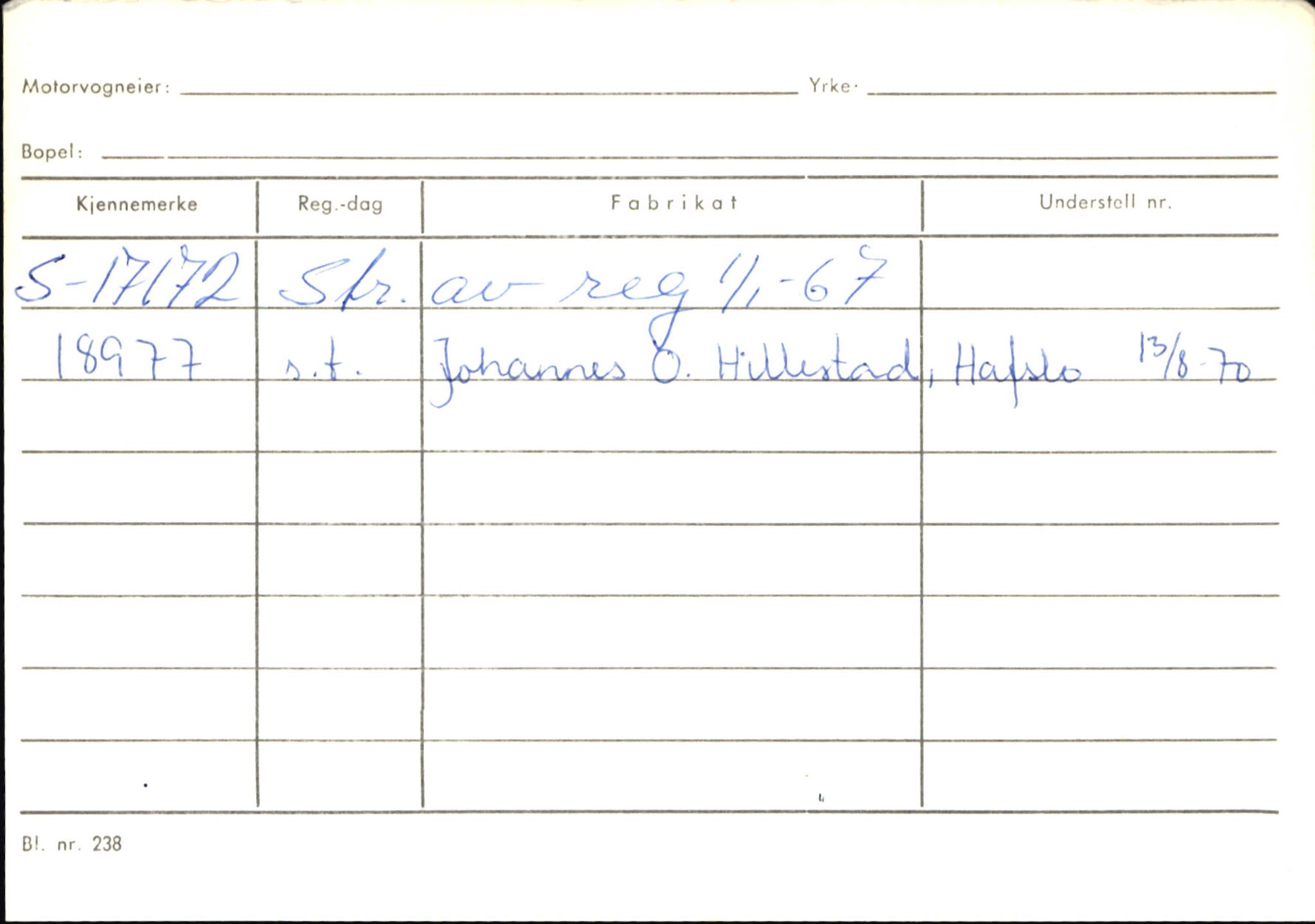 Statens vegvesen, Sogn og Fjordane vegkontor, AV/SAB-A-5301/4/F/L0145: Registerkort Vågsøy S-Å. Årdal I-P, 1945-1975, p. 1141