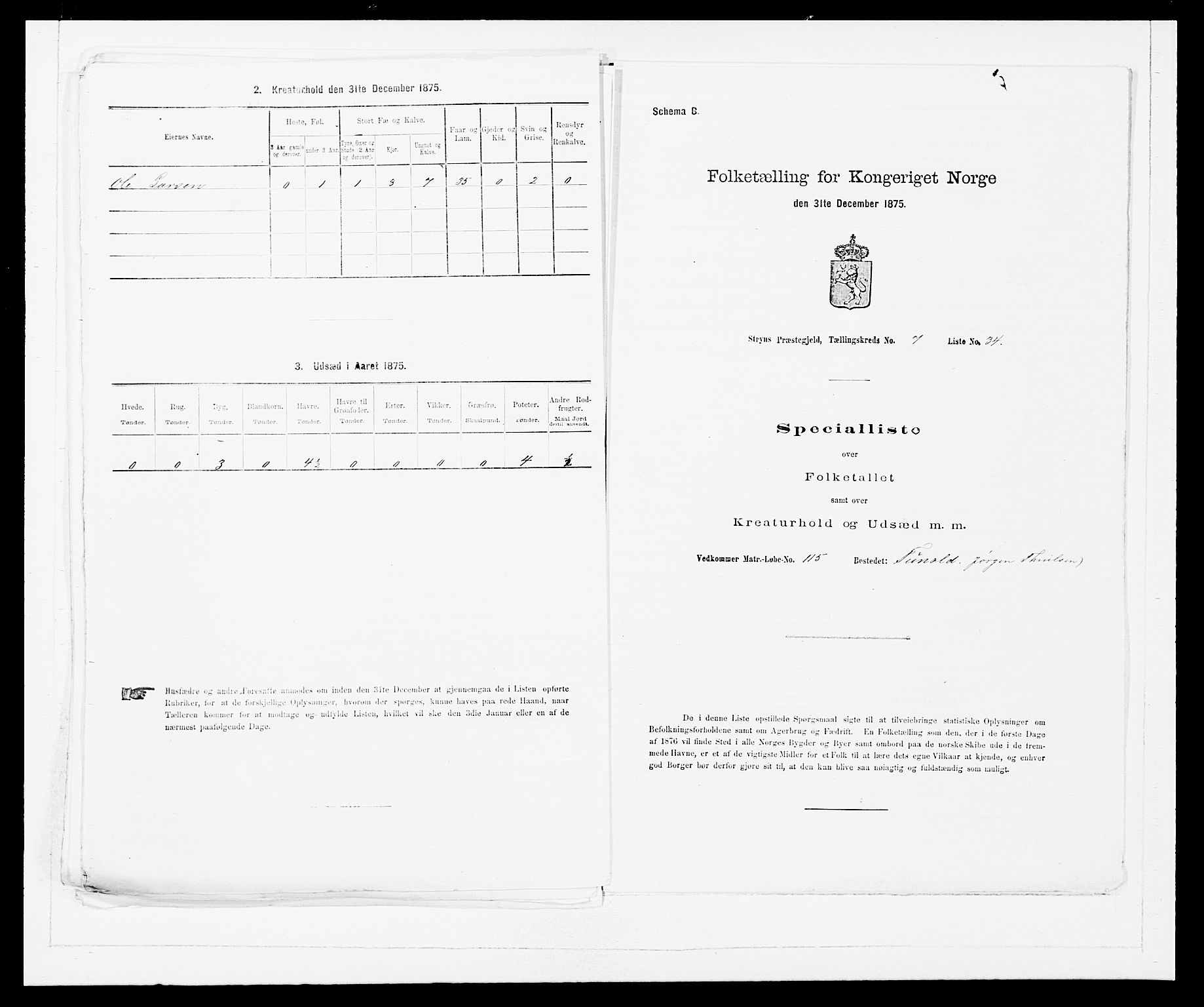 SAB, 1875 Census for 1448P Stryn, 1875, p. 515