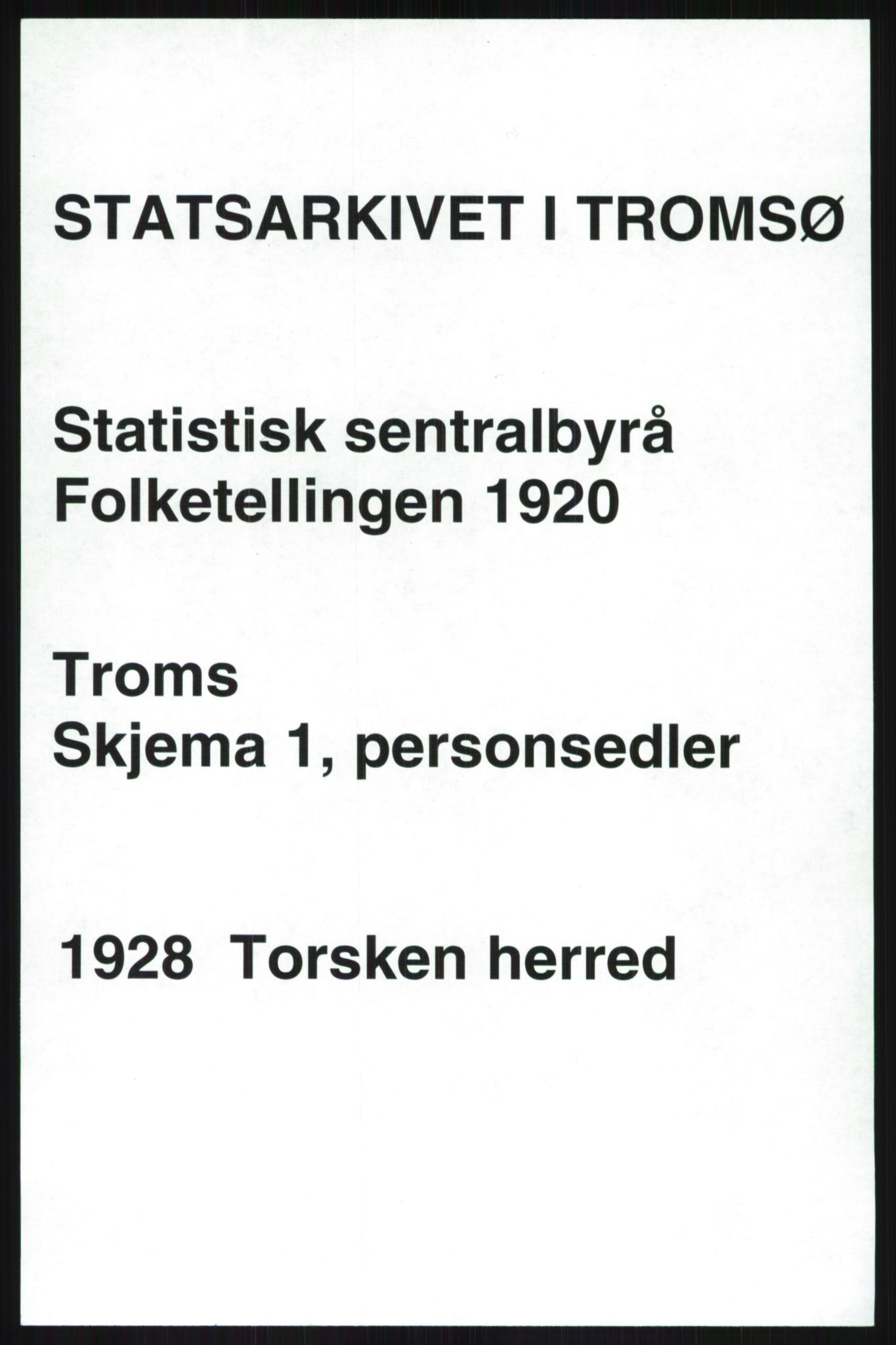 SATØ, 1920 census for Torsken, 1920, p. 546