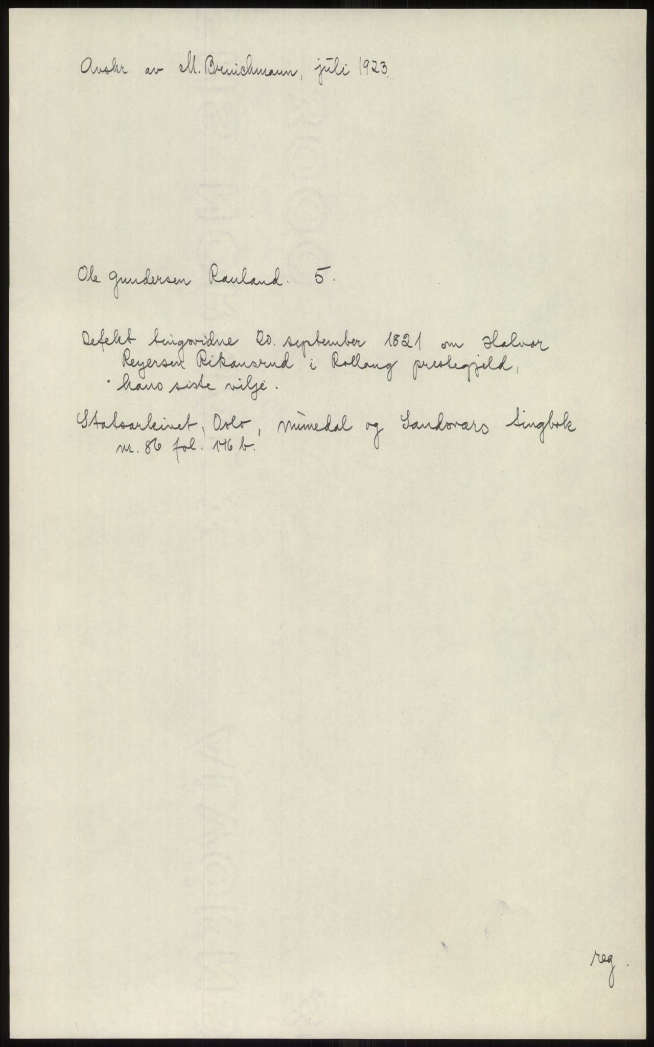 Samlinger til kildeutgivelse, Diplomavskriftsamlingen, RA/EA-4053/H/Ha, p. 29