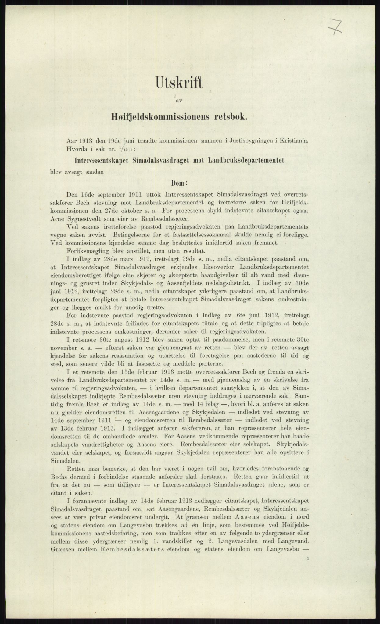 Høyfjellskommisjonen, AV/RA-S-1546/X/Xa/L0001: Nr. 1-33, 1909-1953, p. 503