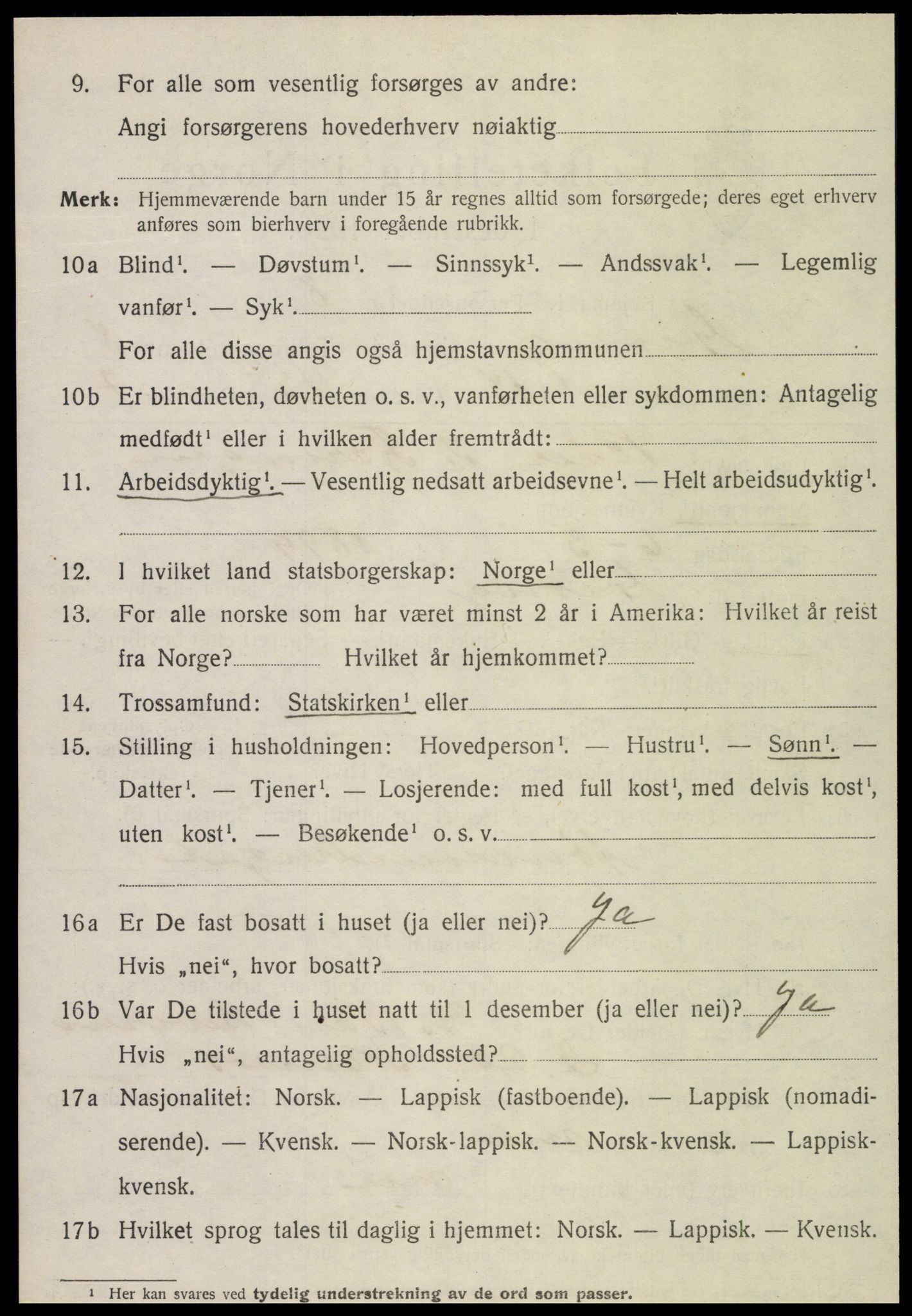 SAT, 1920 census for Grong, 1920, p. 5102